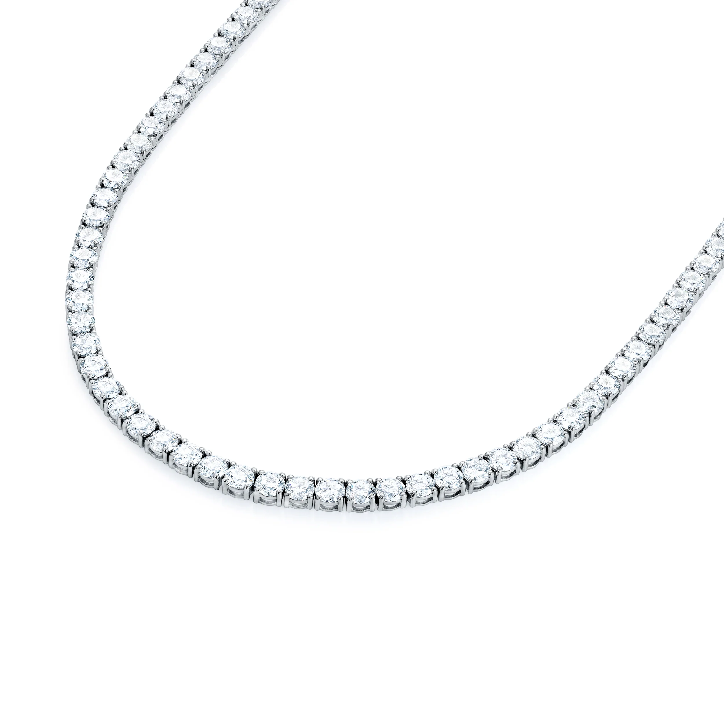 LUXE 30.00ct Lab Diamond Necklace with IGI Certified Brilliant-Cut Diamonds in 18K White Gold - Image 3