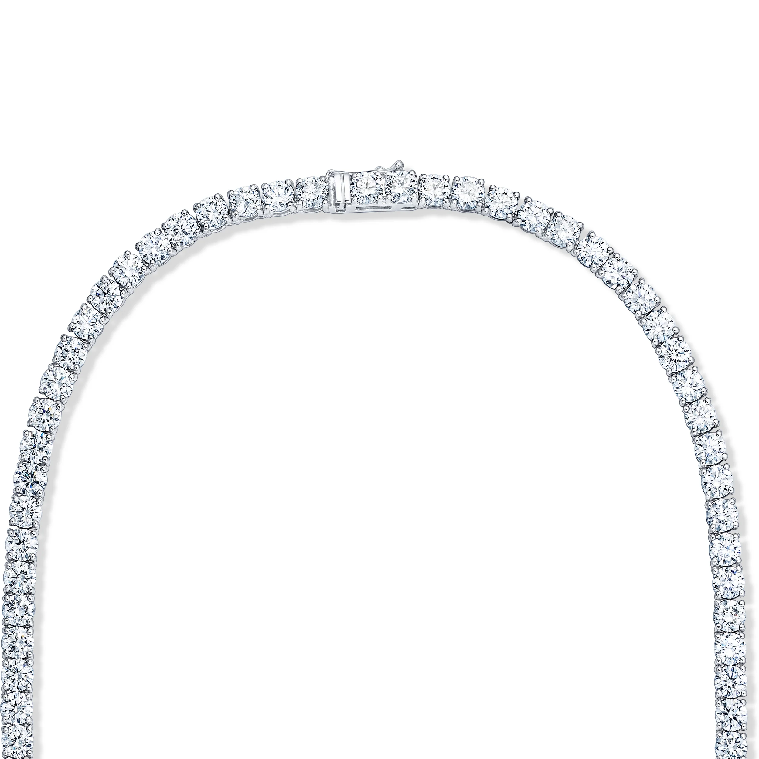 LUXE 30.00ct Lab Diamond Necklace with IGI Certified Brilliant-Cut Diamonds in 18K White Gold - Image 7
