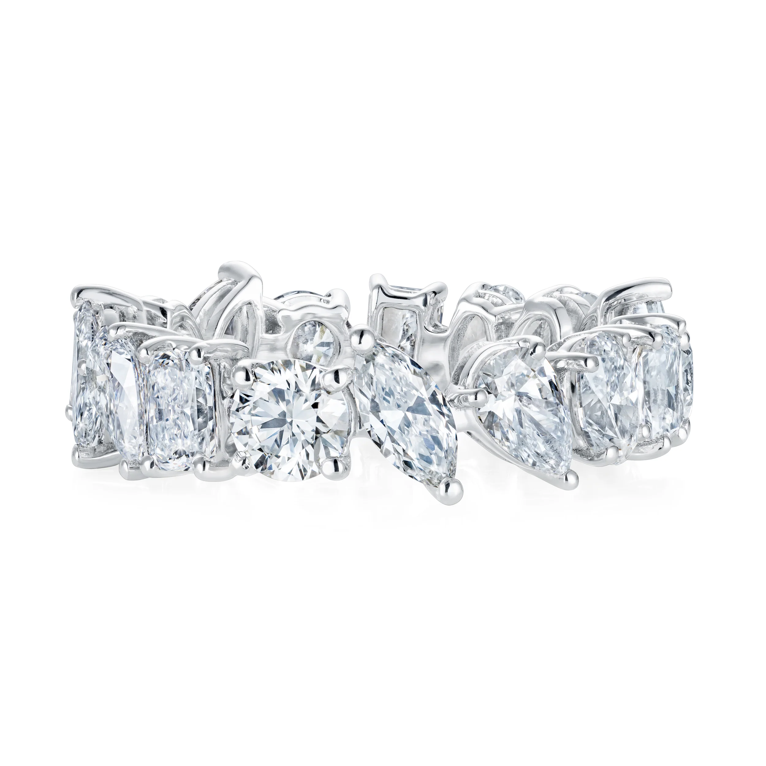 LUXE 4.00ct Lab Diamond Chloe Eternity Ring with IGI Certified Mixed-Cut Diamonds in 18K White Gold - Image 5