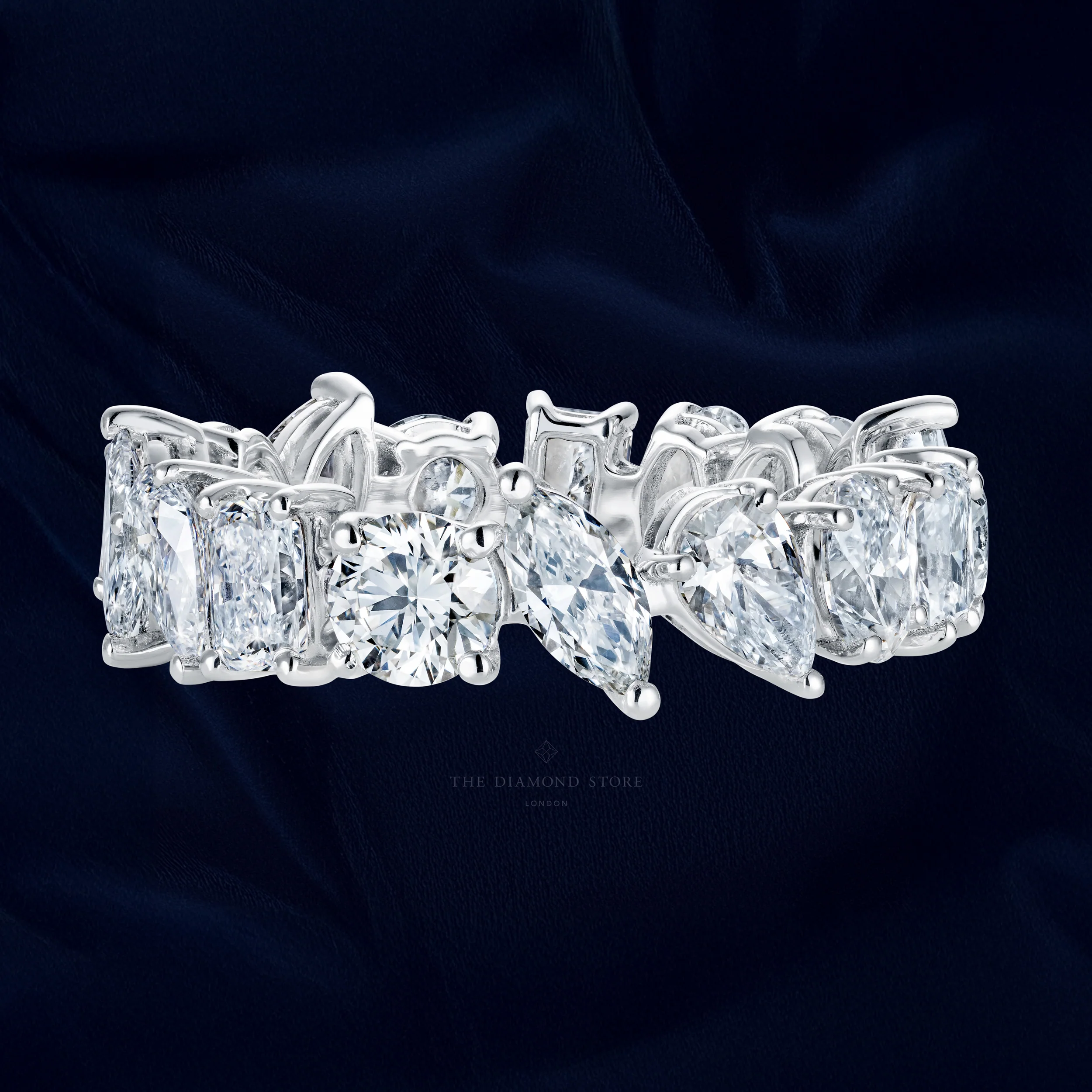 LUXE 4.00ct Lab Diamond Chloe Eternity Ring with IGI Certified Mixed-Cut Diamonds in 18K White Gold - Image 7