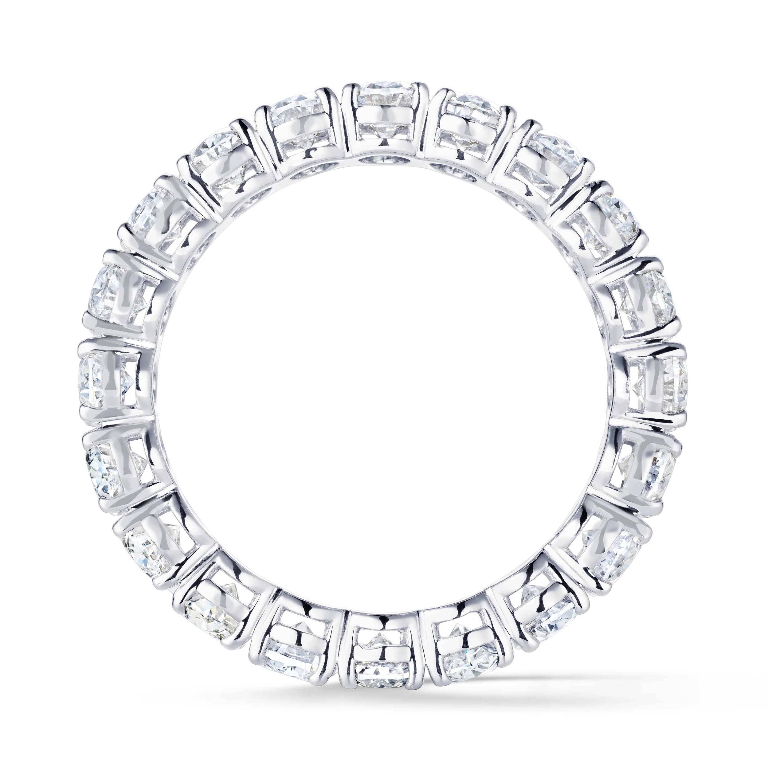 LUXE 4.00ct Lab Diamond Chloe Eternity Ring with IGI Certified Oval-Cut Diamonds in 18K White Gold - Image 3