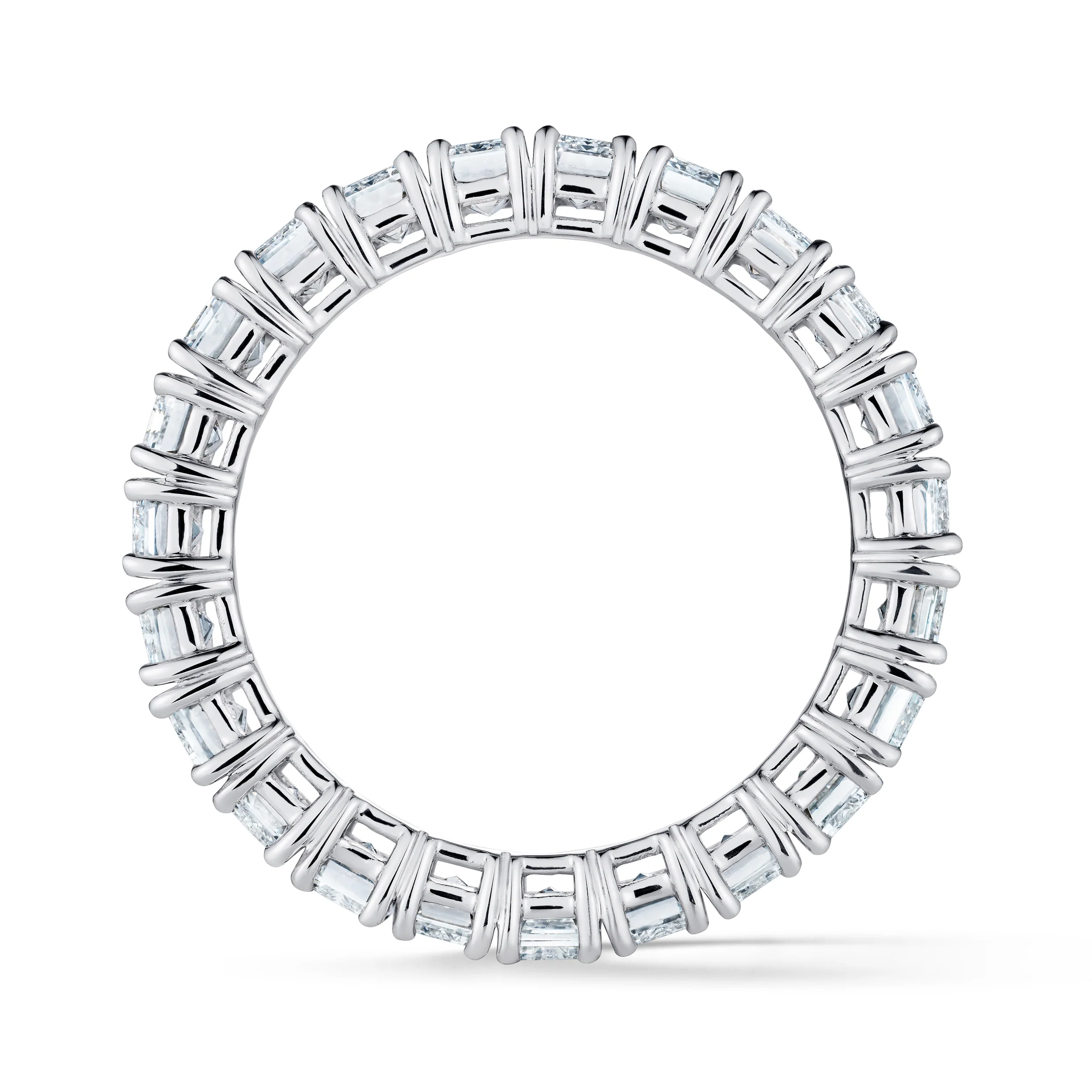 LUXE 5.00ct Lab Diamond Chloe Eternity Ring with IGI Certified Emerald-Cut Diamonds in 18K White Gold - Image 3