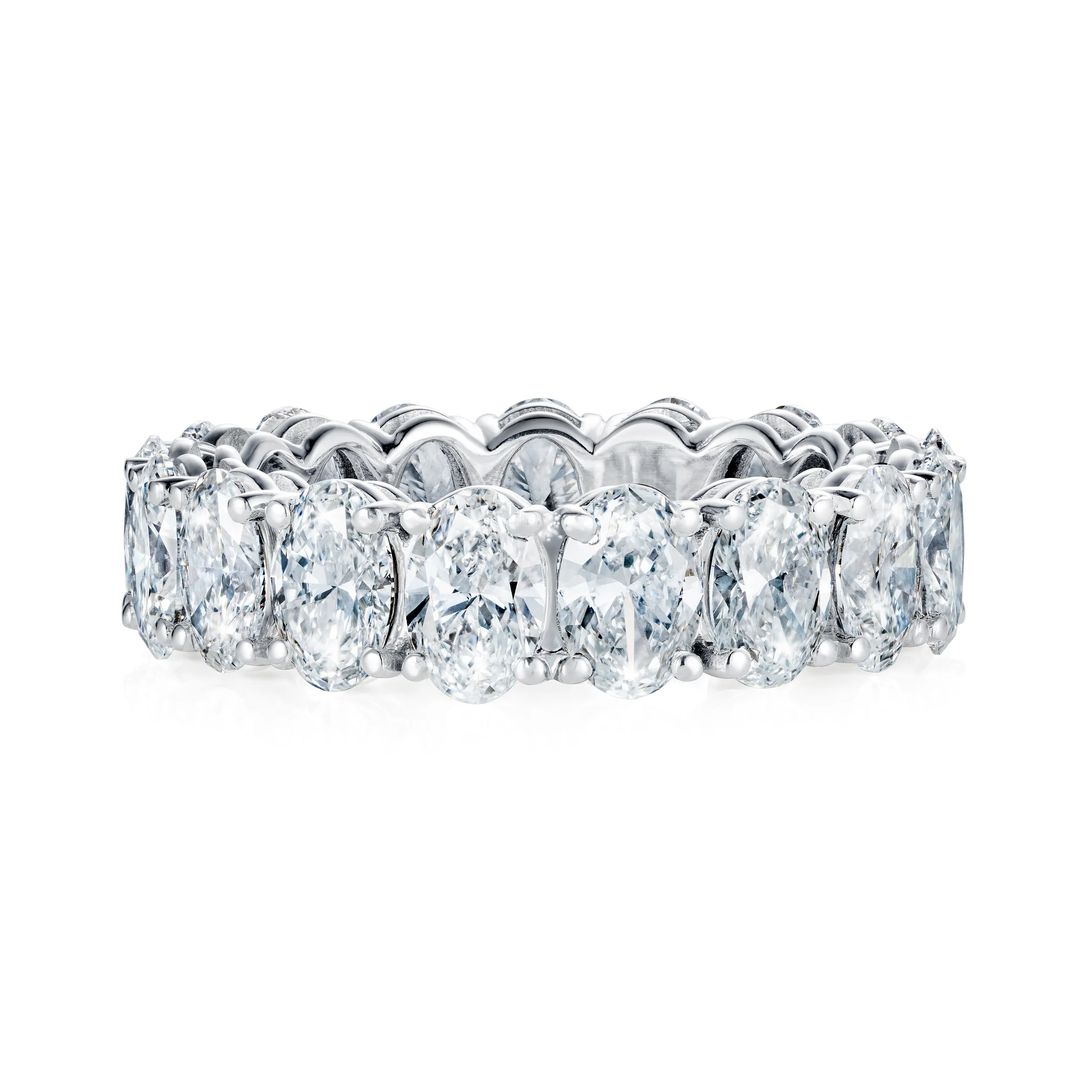LUXE 5.00ct Lab Diamond Chloe Eternity Ring with IGI Certified Oval-Cut Diamonds in 18K White Gold - Image 5