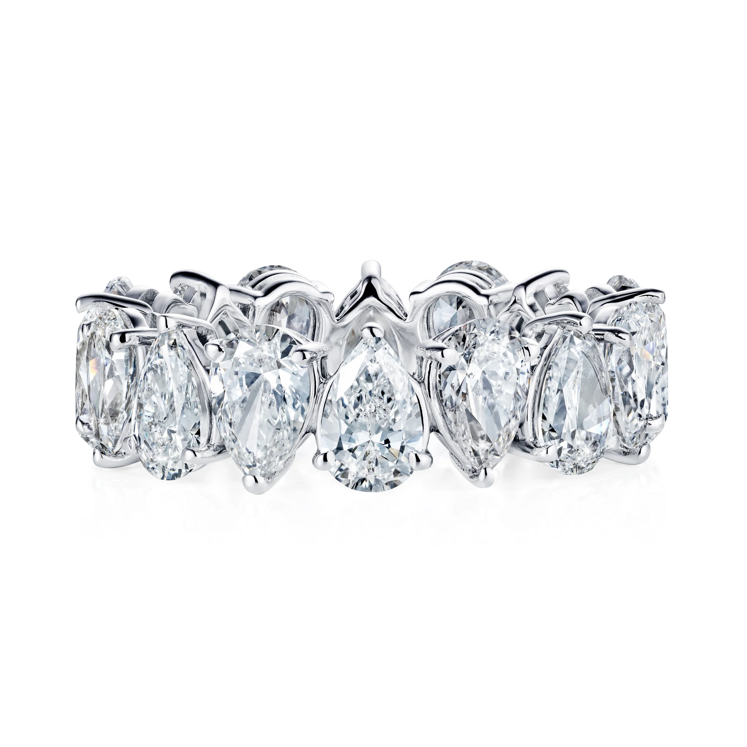 LUXE 5.00ct Lab Diamond Chloe Eternity Ring with IGI Certified Pear-Cut Diamonds in 18K White Gold - Image 7