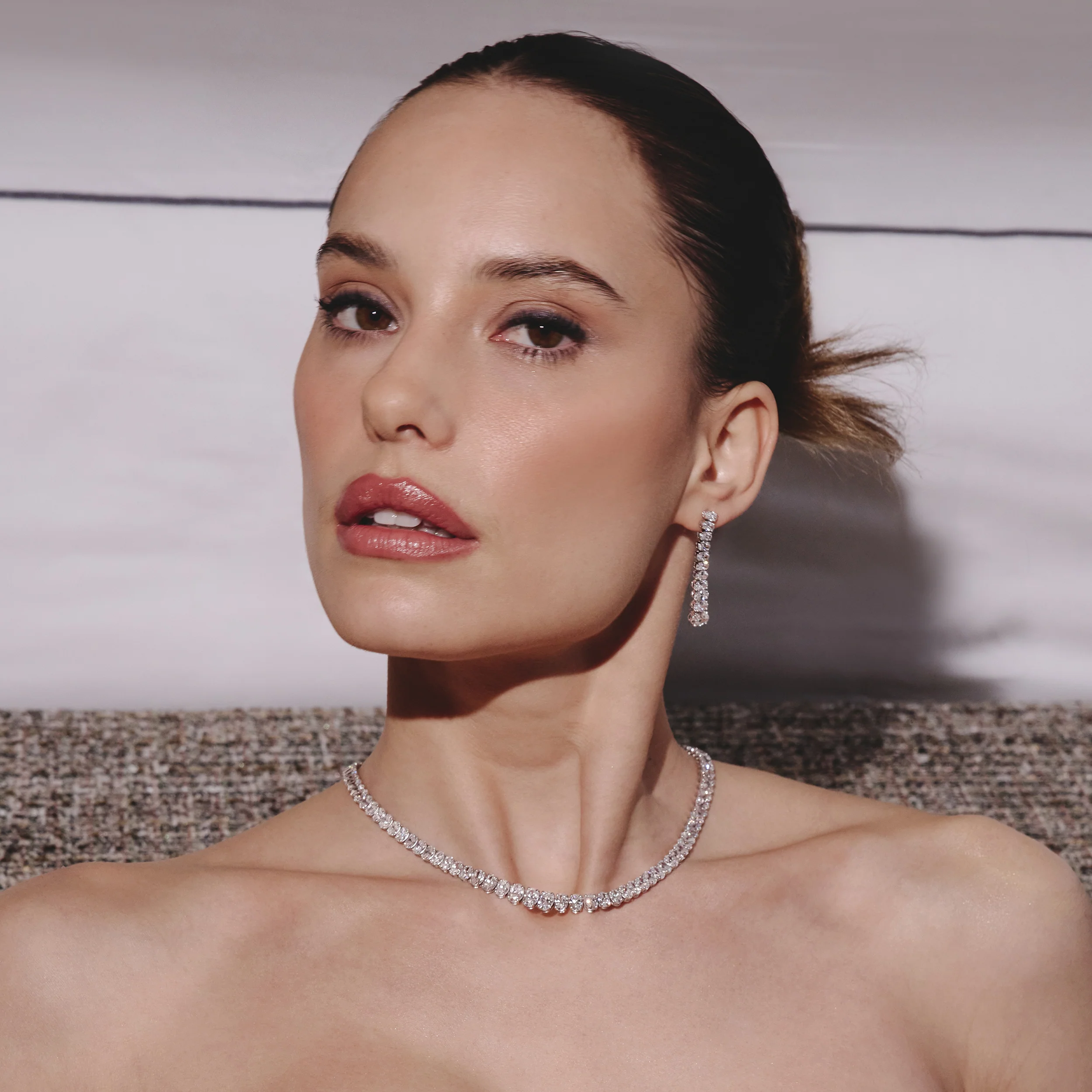 LUXE 6.00ct Lab Diamond Drop Earrings with IGI Certified Oval-Cut Diamonds in 18K White Gold - Image 2