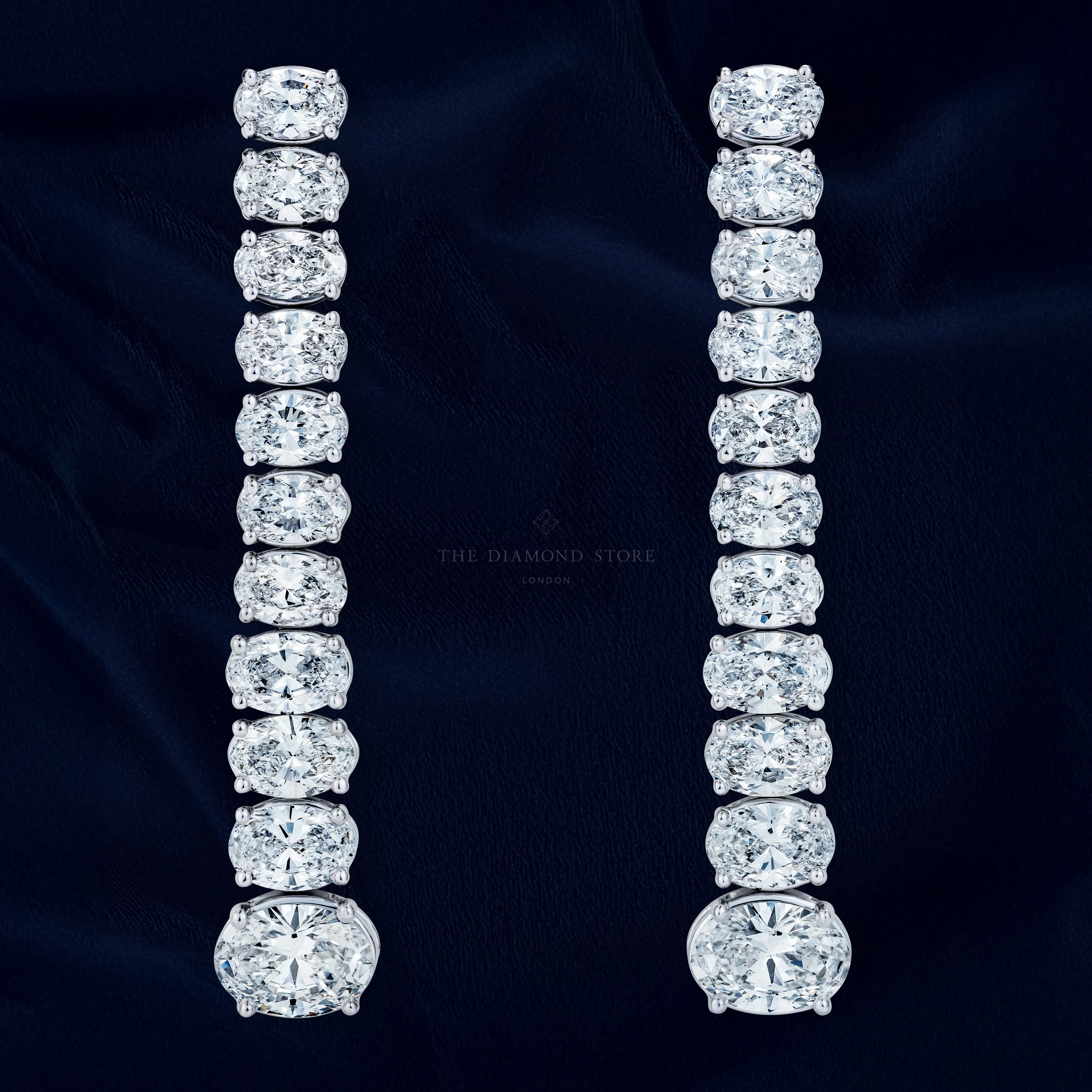 LUXE 6.00ct Lab Diamond Drop Earrings with IGI Certified Oval-Cut Diamonds in 18K White Gold - Image 5