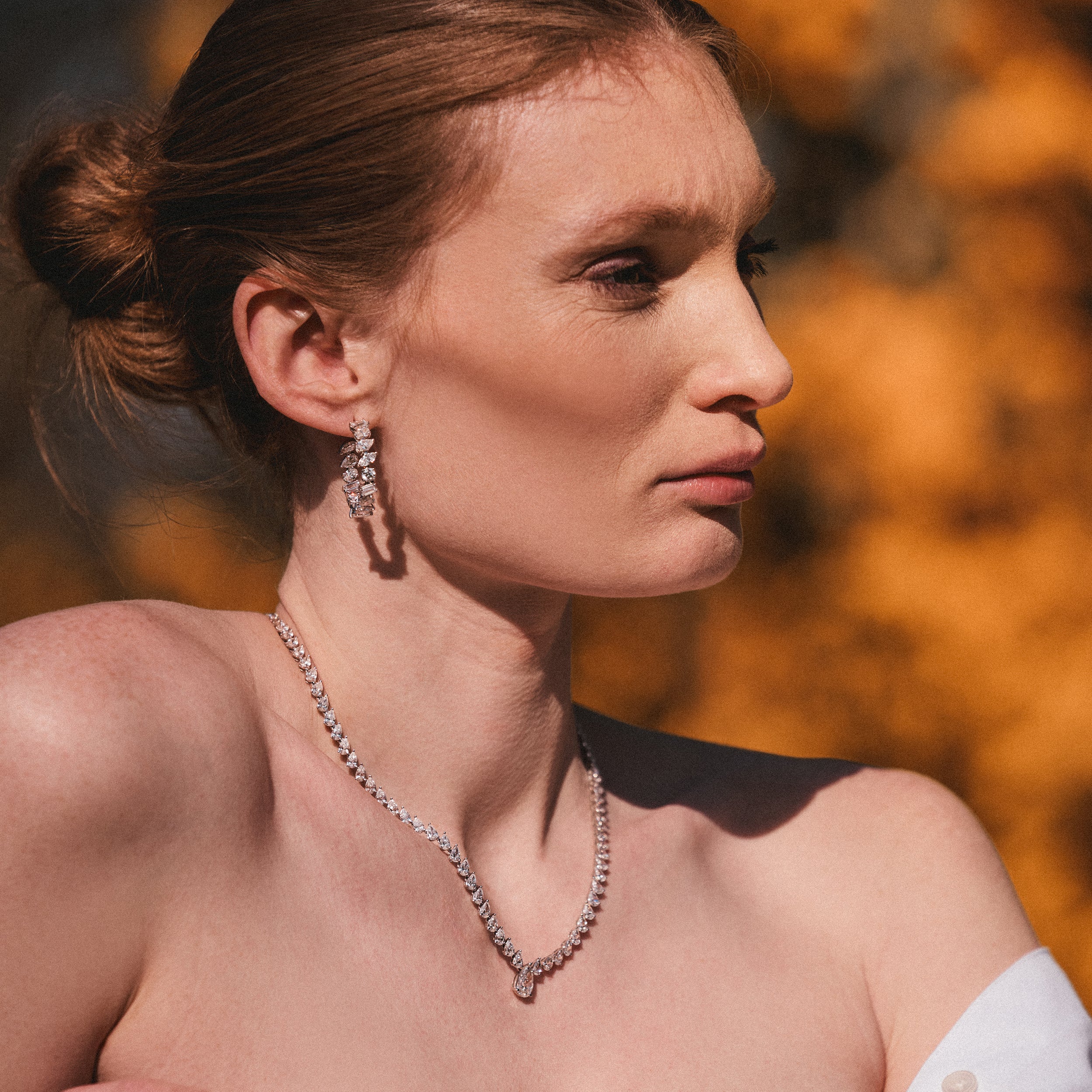 LUXE 8.00ct Lab Diamond Hoop Earrings with IGI Certified Asymmetrical-Cut Diamonds in 18K White Gold - Image 2