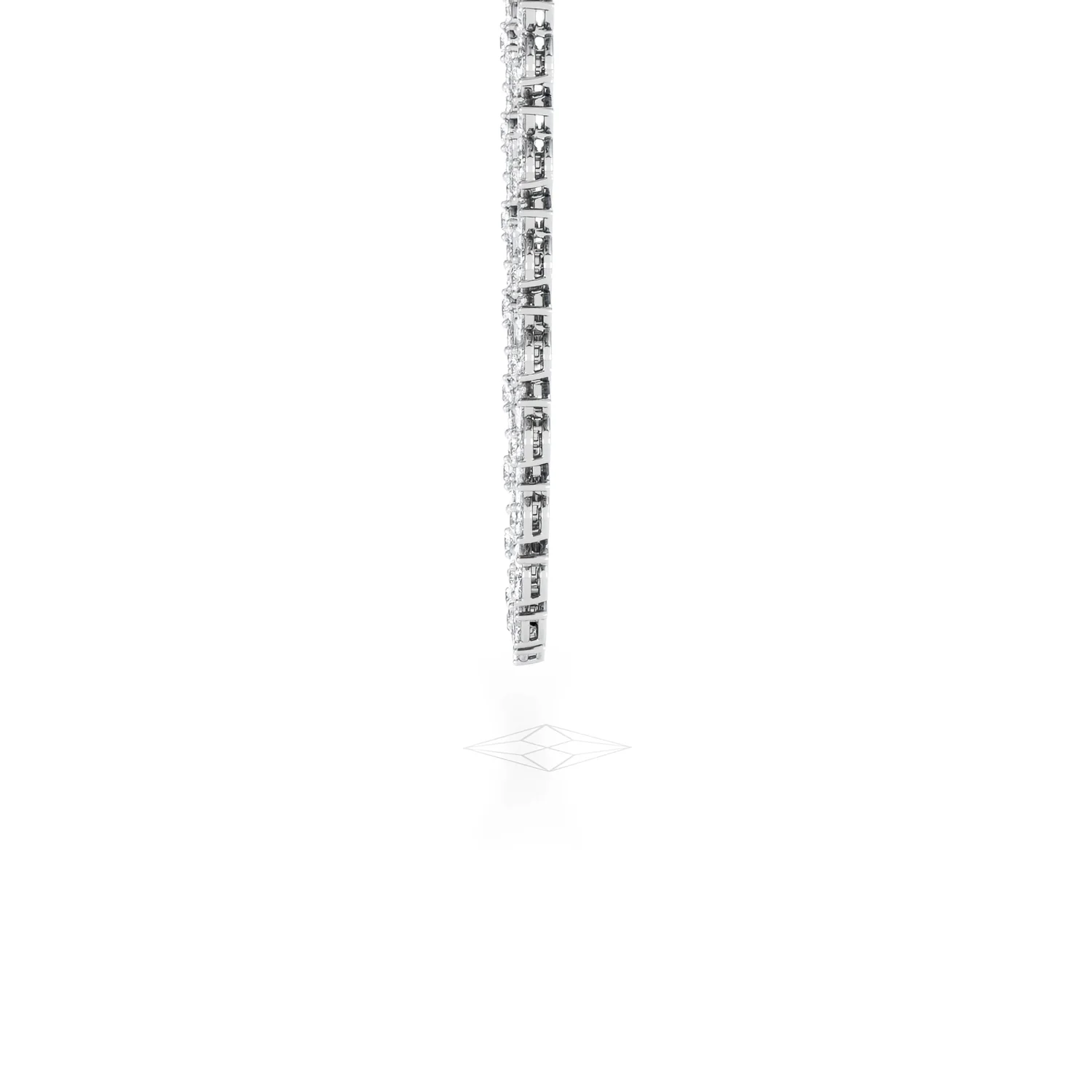 Luxe Floral 17.00ct Marquise and Round Cut Lab Diamond Tennis Necklace in 18K White Gold - Image 28