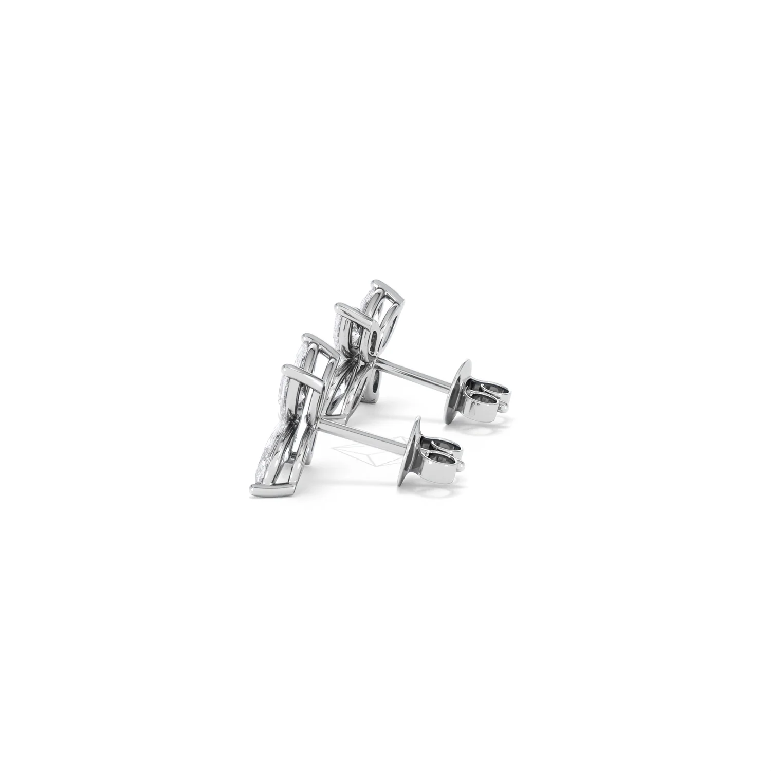 Luxe Floral 2.00ct Marquise Cut Lab Diamond Stud Earrings in 18K White Gold - Image 66
