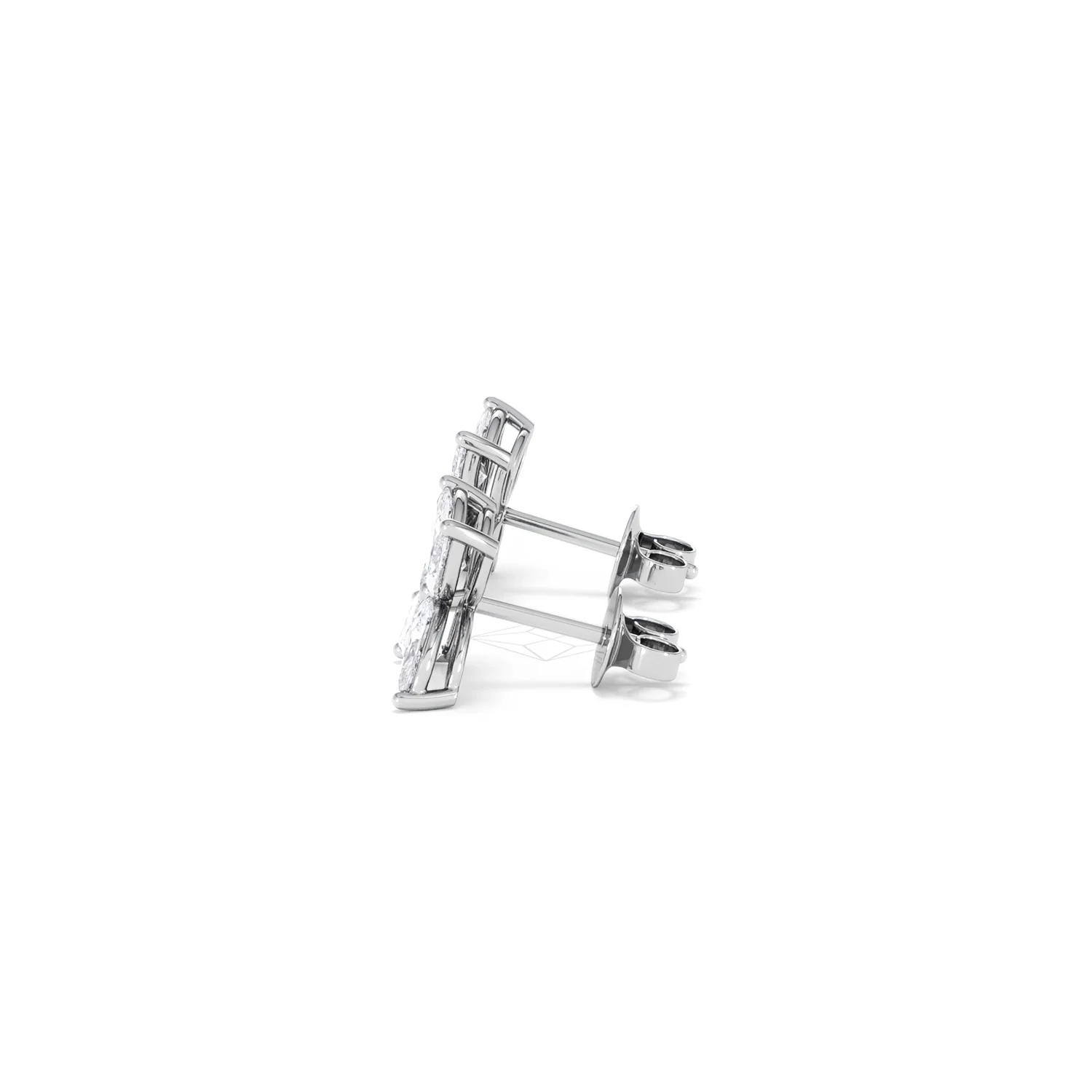 Luxe Floral 2.00ct Marquise Cut Lab Diamond Stud Earrings in 18K White Gold - Image 68