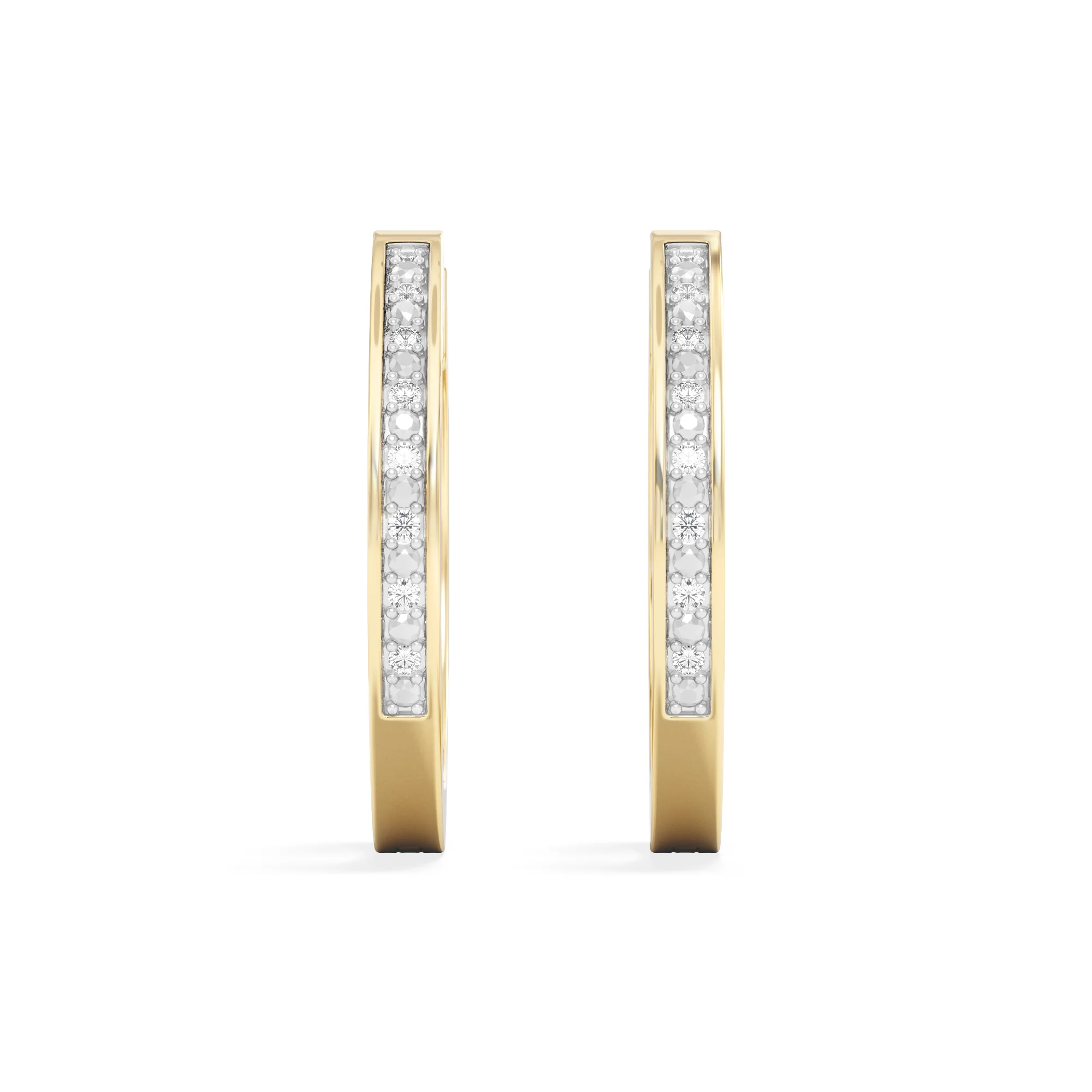 Lyra 0.16ct Lab Diamond Hoop Earrings in 18K Gold Vermeil