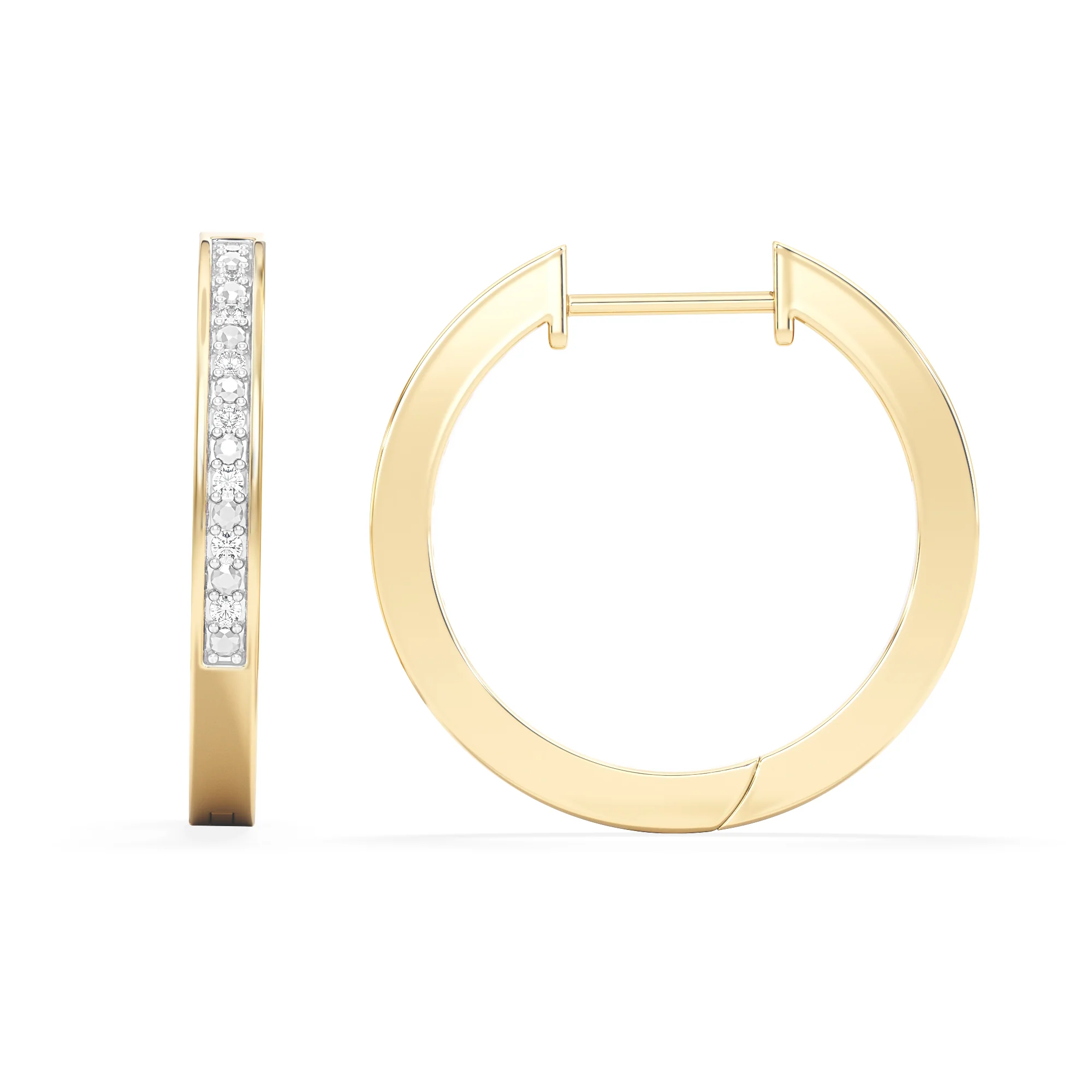 Lyra 0.16ct Lab Diamond Hoop Earrings in 18K Gold Vermeil - Image 5
