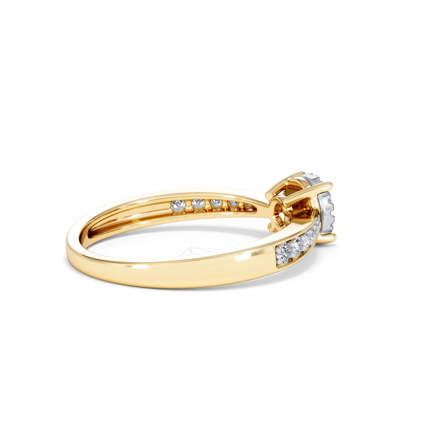 Masami Diamond Engagement Ring 0.20ct Pave Set in 9K Yellow Gold - Image 36