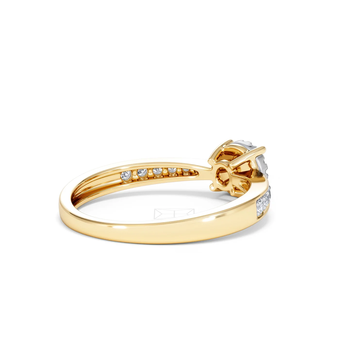 Masami Diamond Engagement Ring 0.20ct Pave Set in 9K Yellow Gold - Image 40