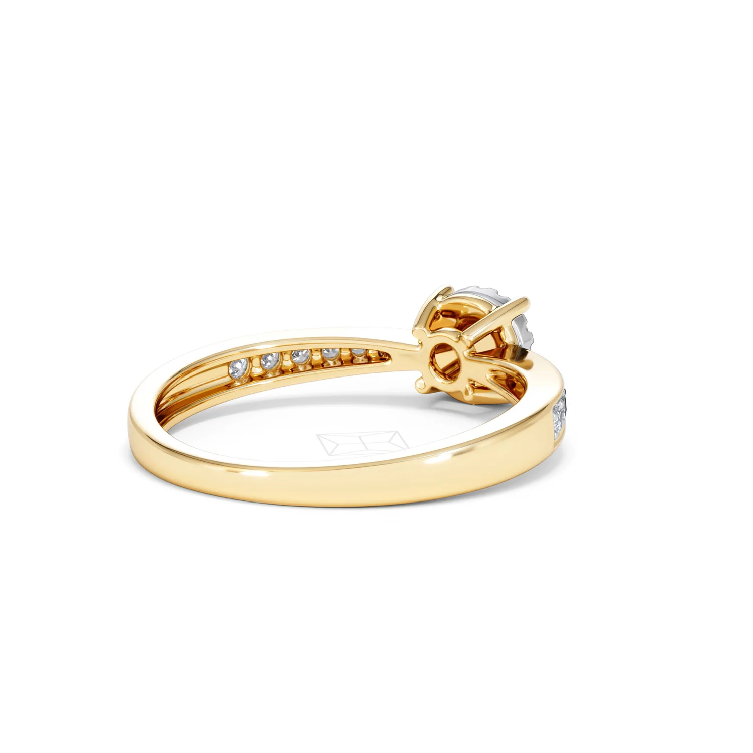 Masami Diamond Engagement Ring 0.20ct Pave Set in 9K Yellow Gold - Image 42