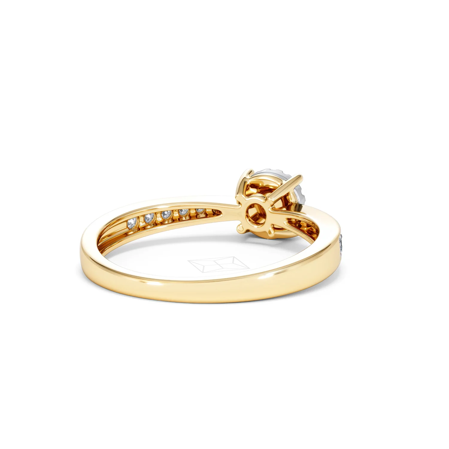 Masami Diamond Engagement Ring 0.20ct Pave Set in 9K Yellow Gold - Image 44