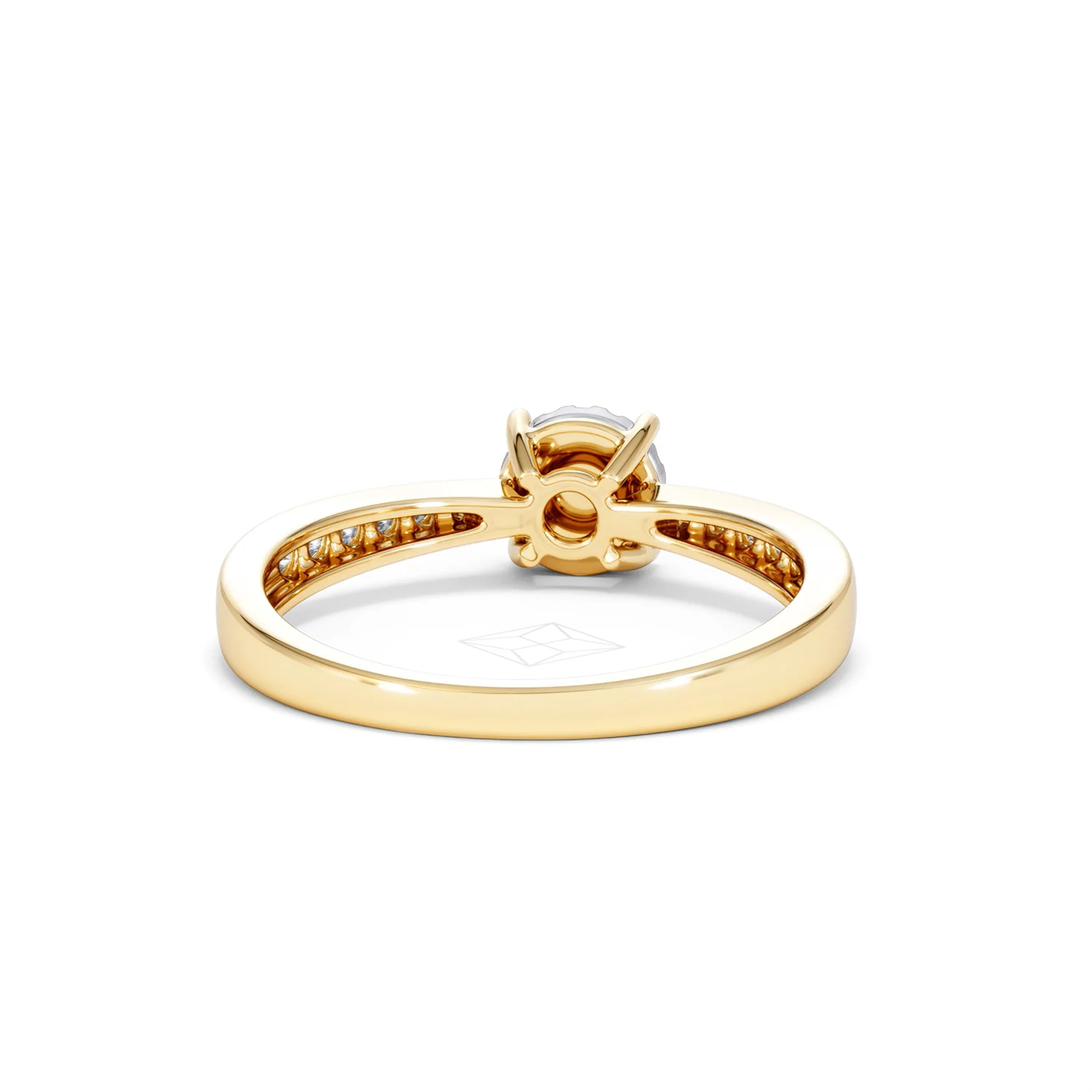 Masami Diamond Engagement Ring 0.20ct Pave Set in 9K Yellow Gold - Image 48