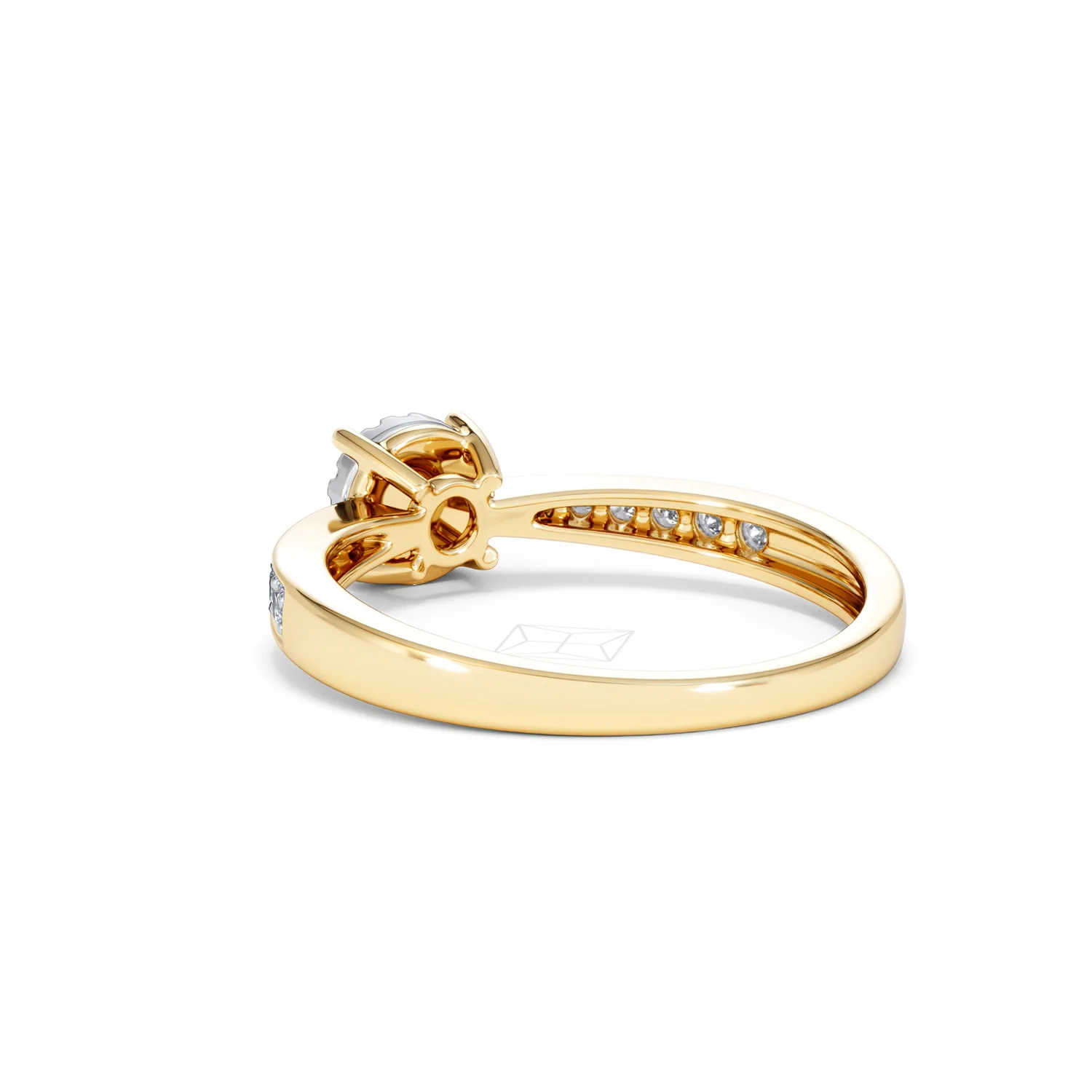 Masami Diamond Engagement Ring 0.20ct Pave Set in 9K Yellow Gold - Image 57
