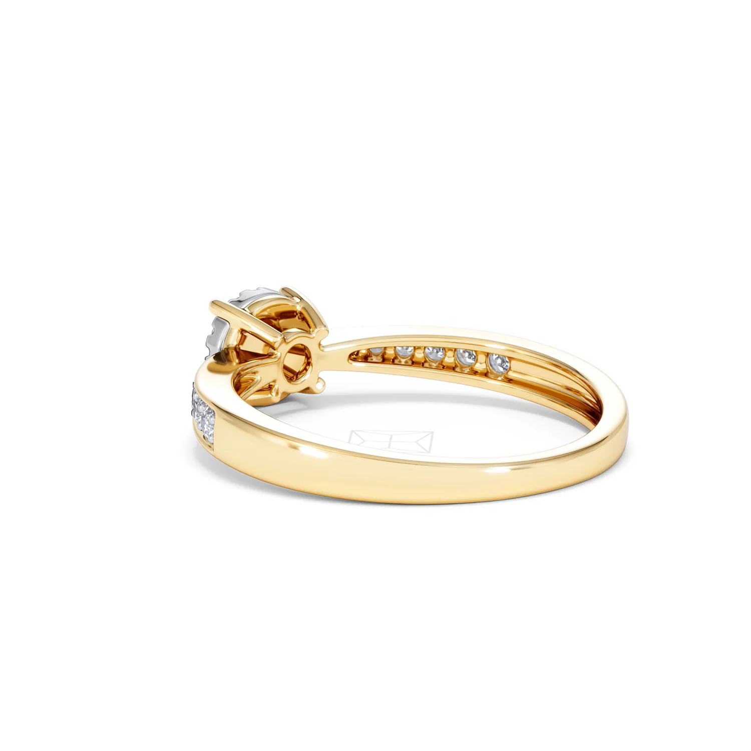 Masami Diamond Engagement Ring 0.20ct Pave Set in 9K Yellow Gold - Image 59