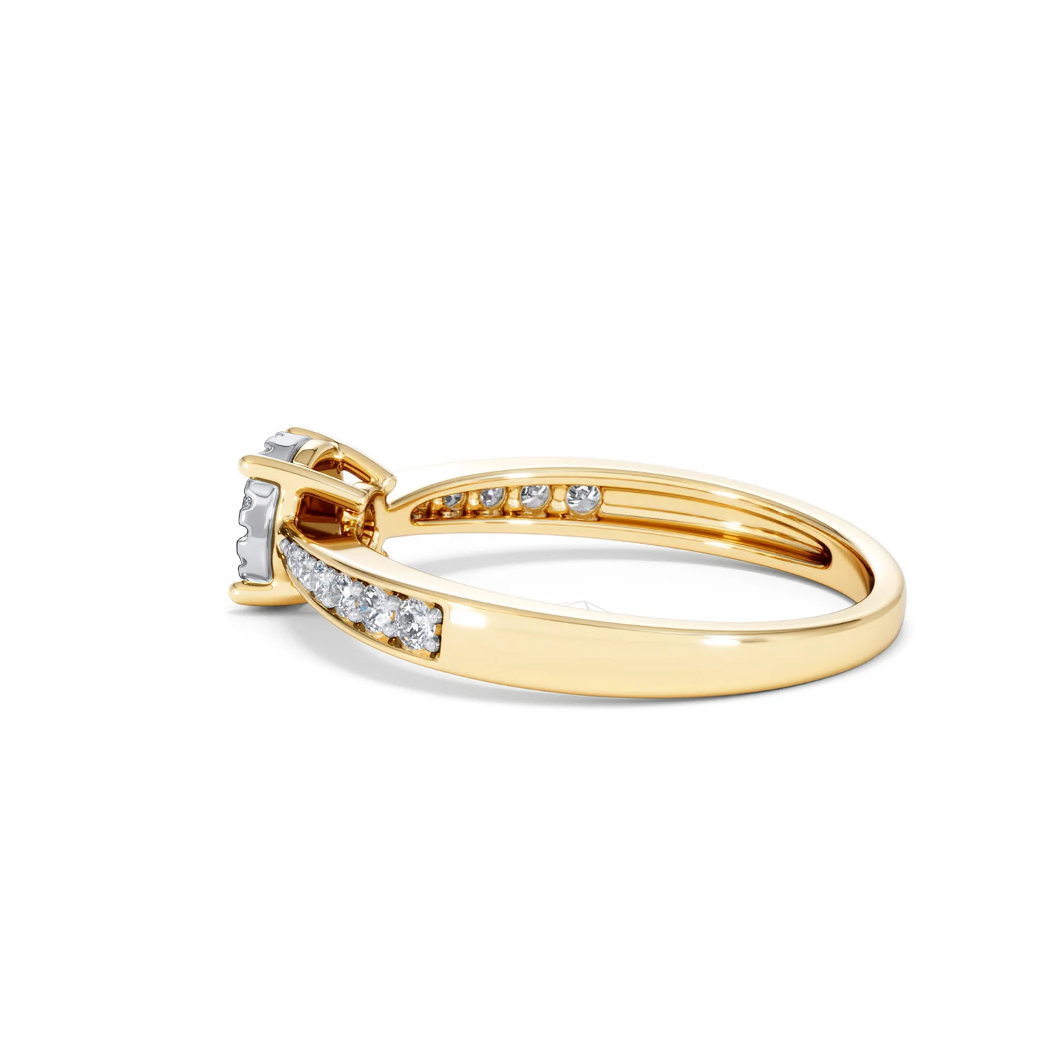 Masami Diamond Engagement Ring 0.20ct Pave Set in 9K Yellow Gold - Image 66