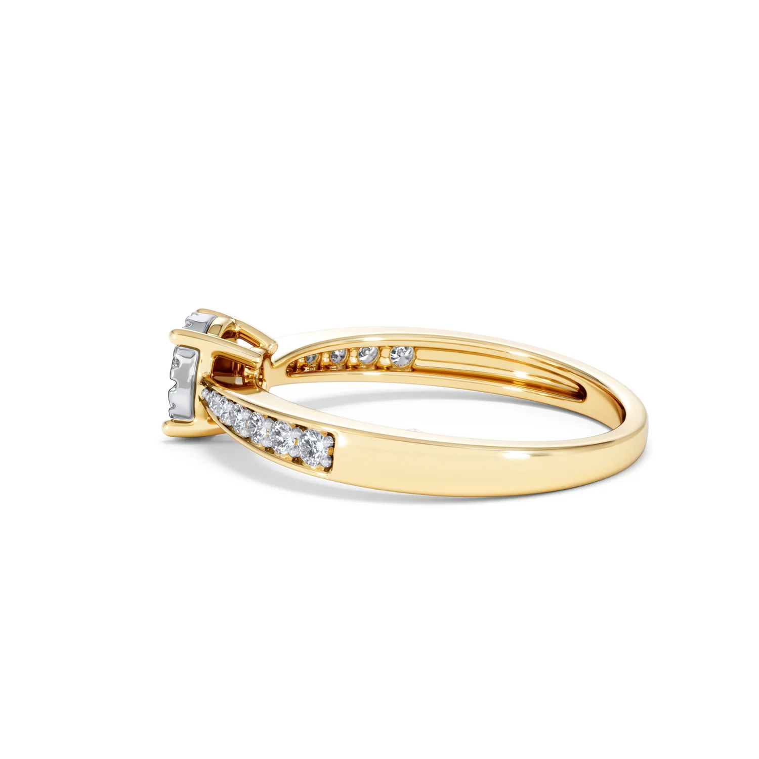 Masami Diamond Engagement Ring 0.20ct Pave Set in 9K Yellow Gold - Image 67