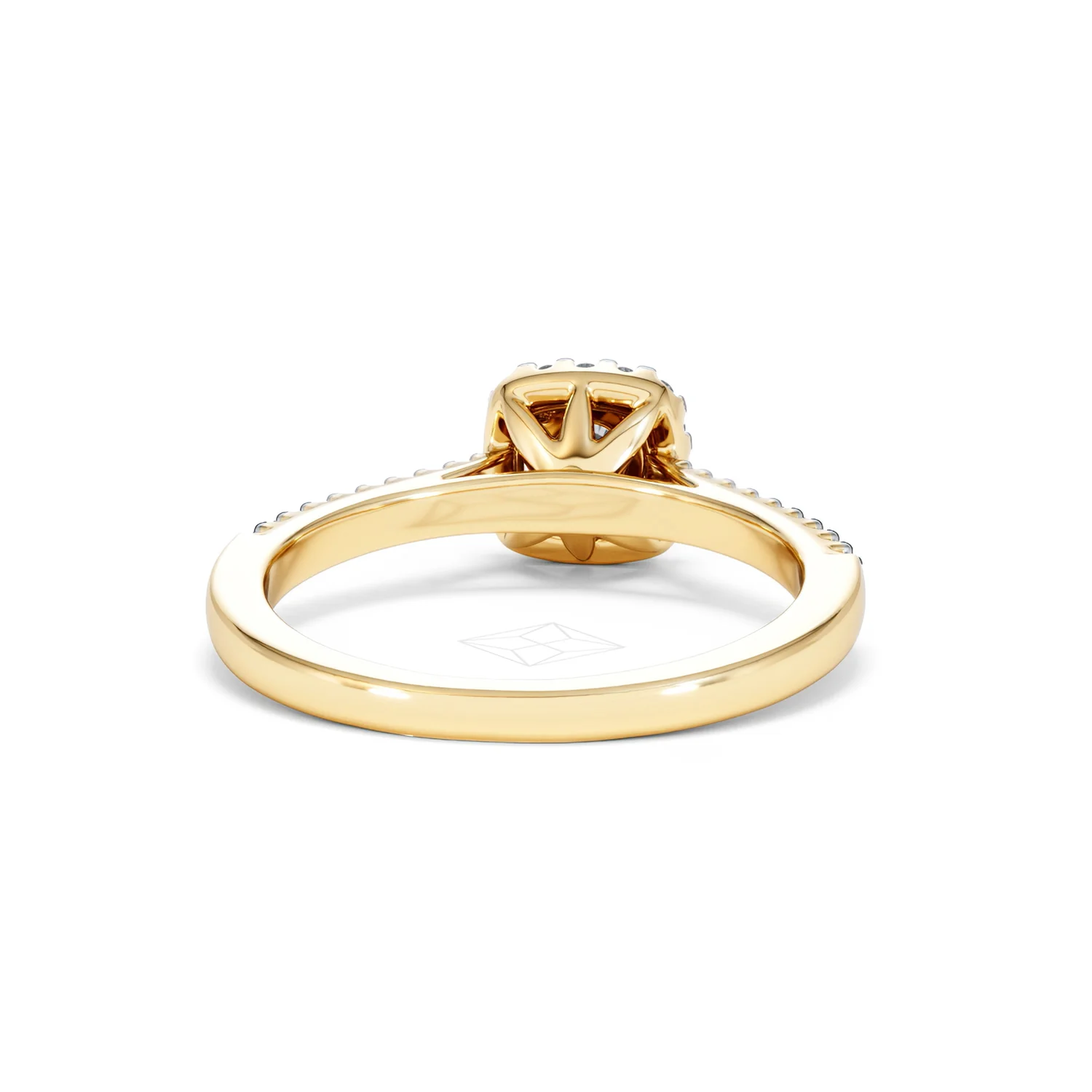 Masami Diamond Halo Engagement Ring 0.25ct Pave Set in 9K Yellow Gold - Image 48
