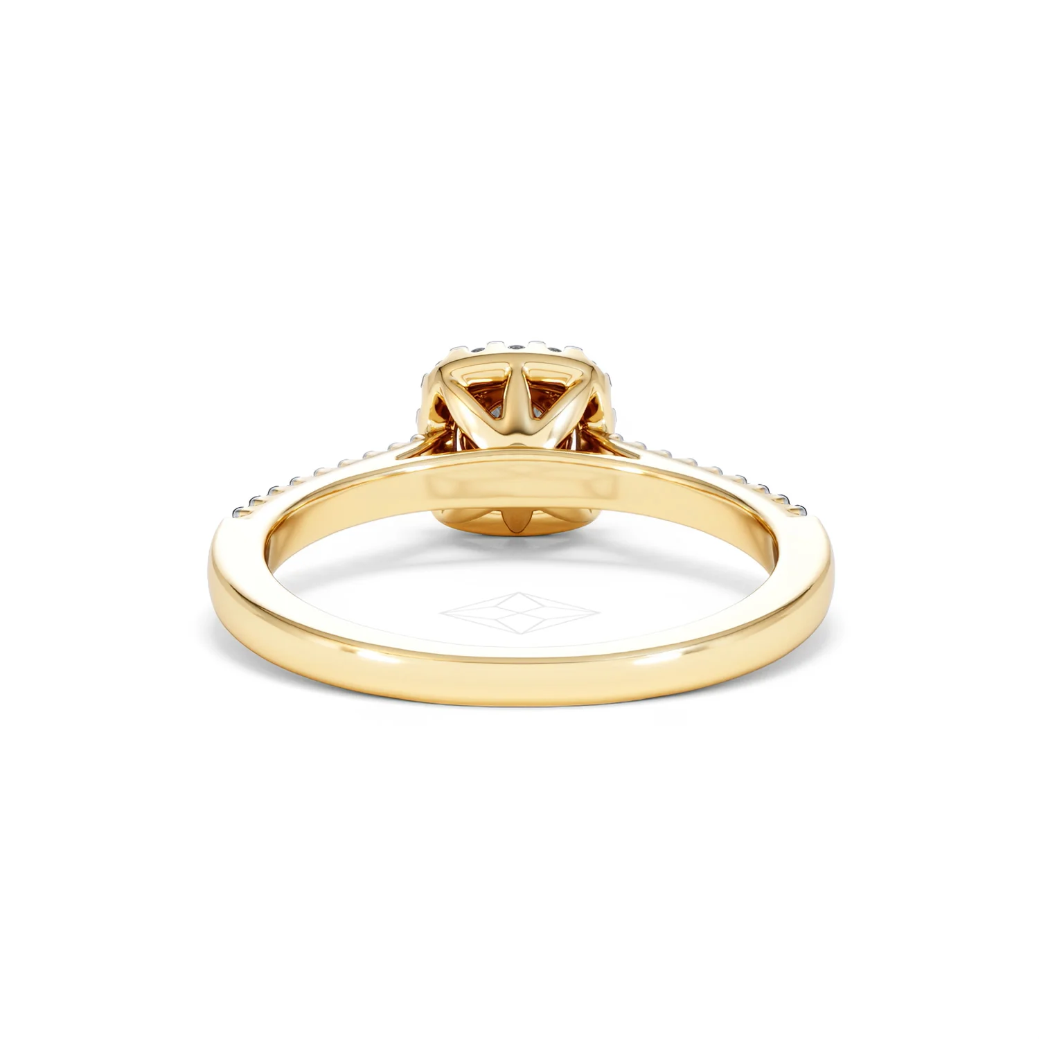 Masami Diamond Halo Engagement Ring 0.25ct Pave Set in 9K Yellow Gold - Image 50