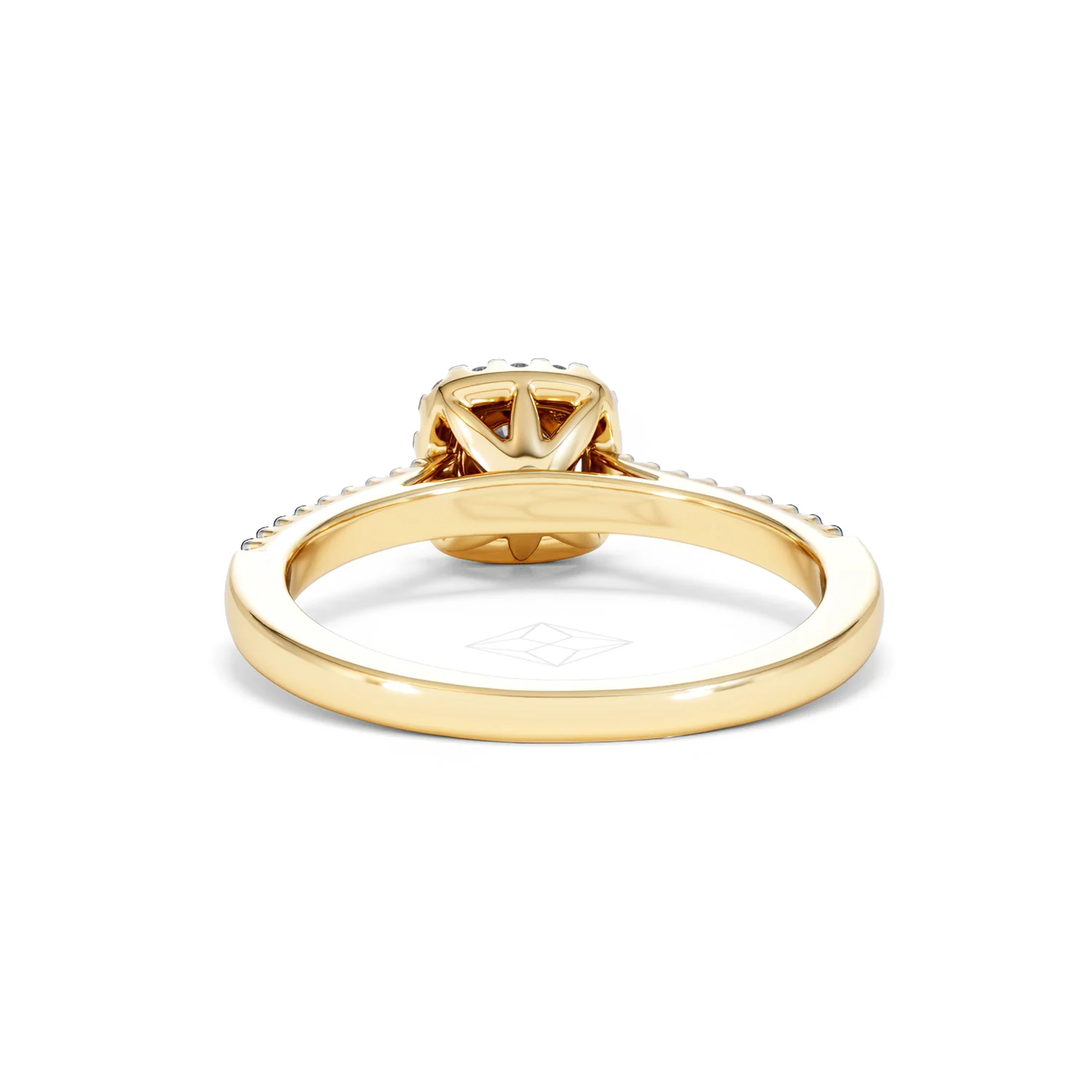 Masami Diamond Halo Engagement Ring 0.25ct Pave Set in 9K Yellow Gold - Image 51