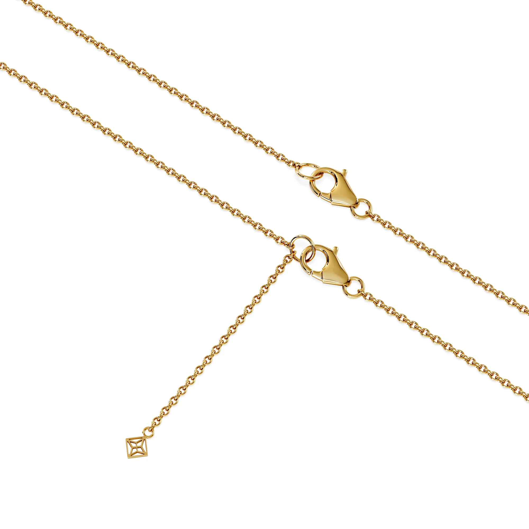 Masami Diamond Pear Halo Necklace 0.10ct Pave Set in 9K Yellow Gold - Image 7