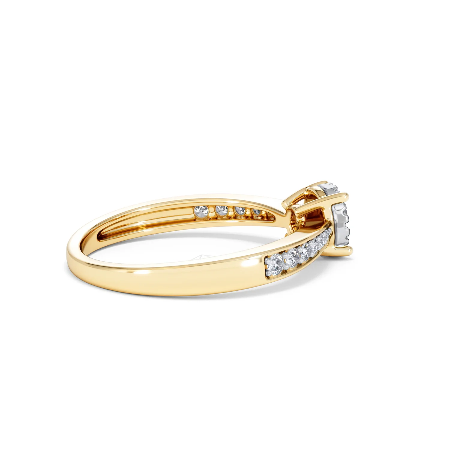 Masami Lab Diamond Engagement Ring 0.20ct Pave Set in 18K Gold Vermeil - Image 34