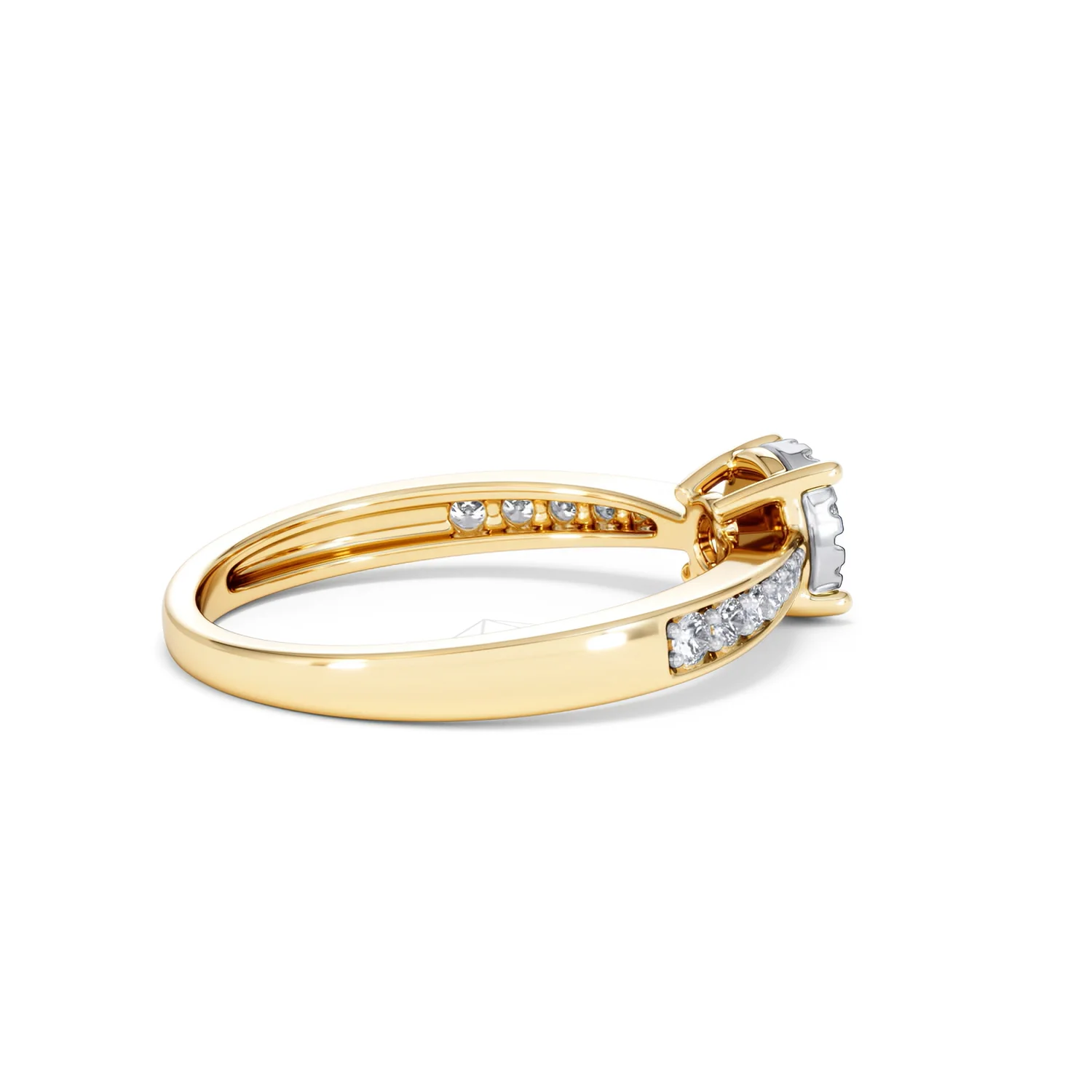 Masami Lab Diamond Engagement Ring 0.20ct Pave Set in 18K Gold Vermeil - Image 35