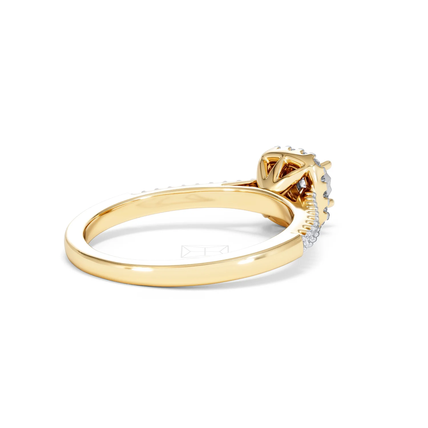 Masami Lab Diamond Halo Engagement Ring 0.25ct Pave Set in 18K Gold Vermeil - Image 40