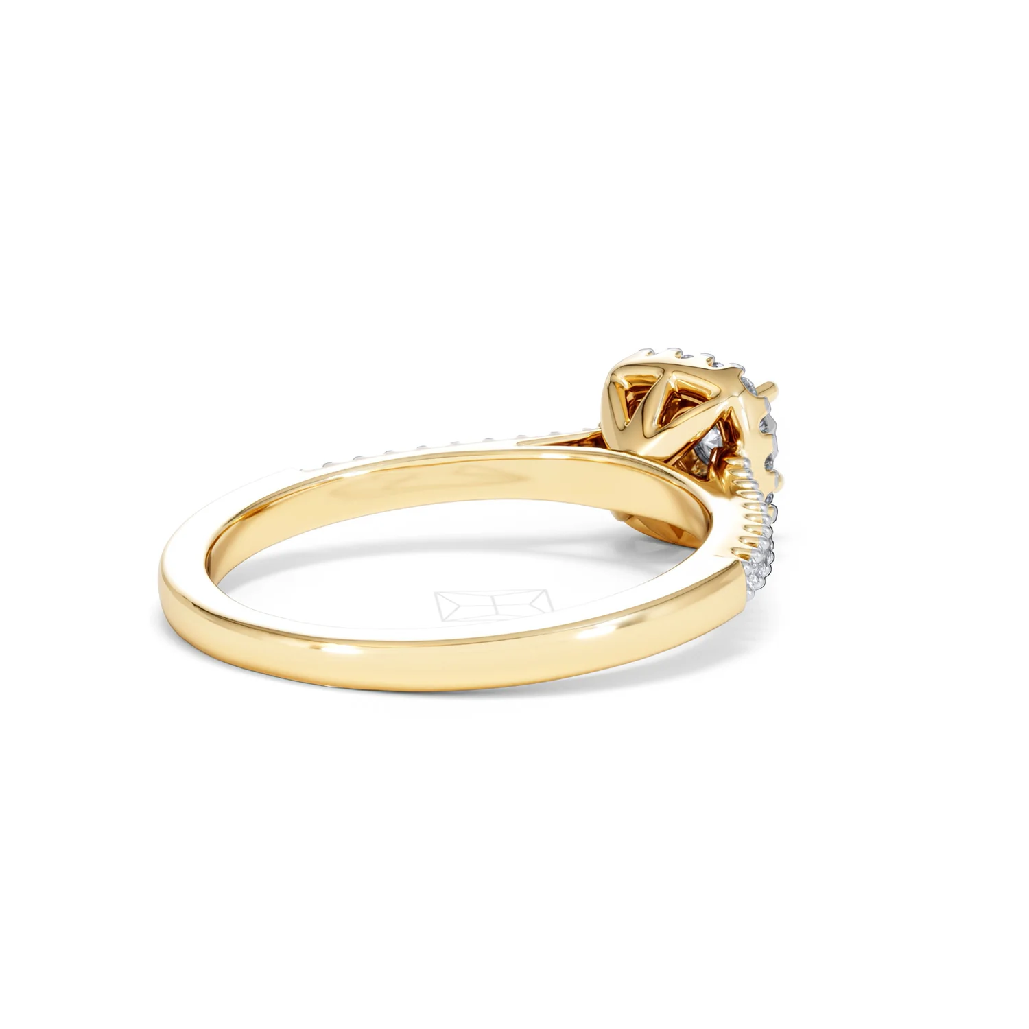 Masami Lab Diamond Halo Engagement Ring 0.25ct Pave Set in 18K Gold Vermeil - Image 41