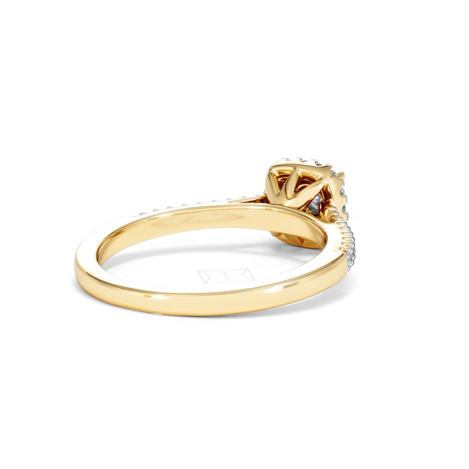 Masami Lab Diamond Halo Engagement Ring 0.25ct Pave Set in 18K Gold Vermeil - Image 42