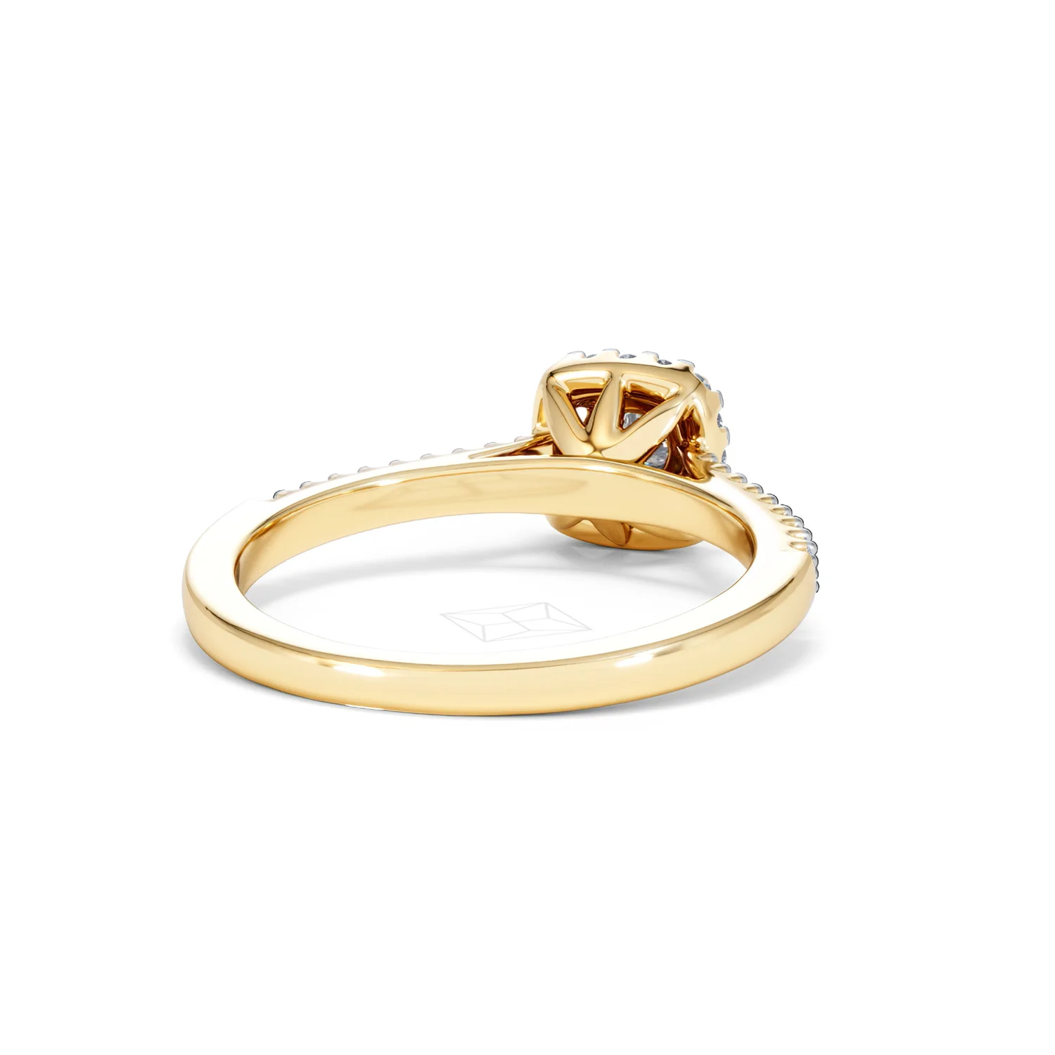 Masami Lab Diamond Halo Engagement Ring 0.25ct Pave Set in 18K Gold Vermeil - Image 45