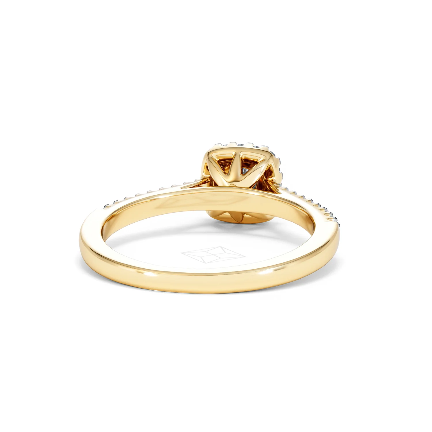 Masami Lab Diamond Halo Engagement Ring 0.25ct Pave Set in 18K Gold Vermeil - Image 47