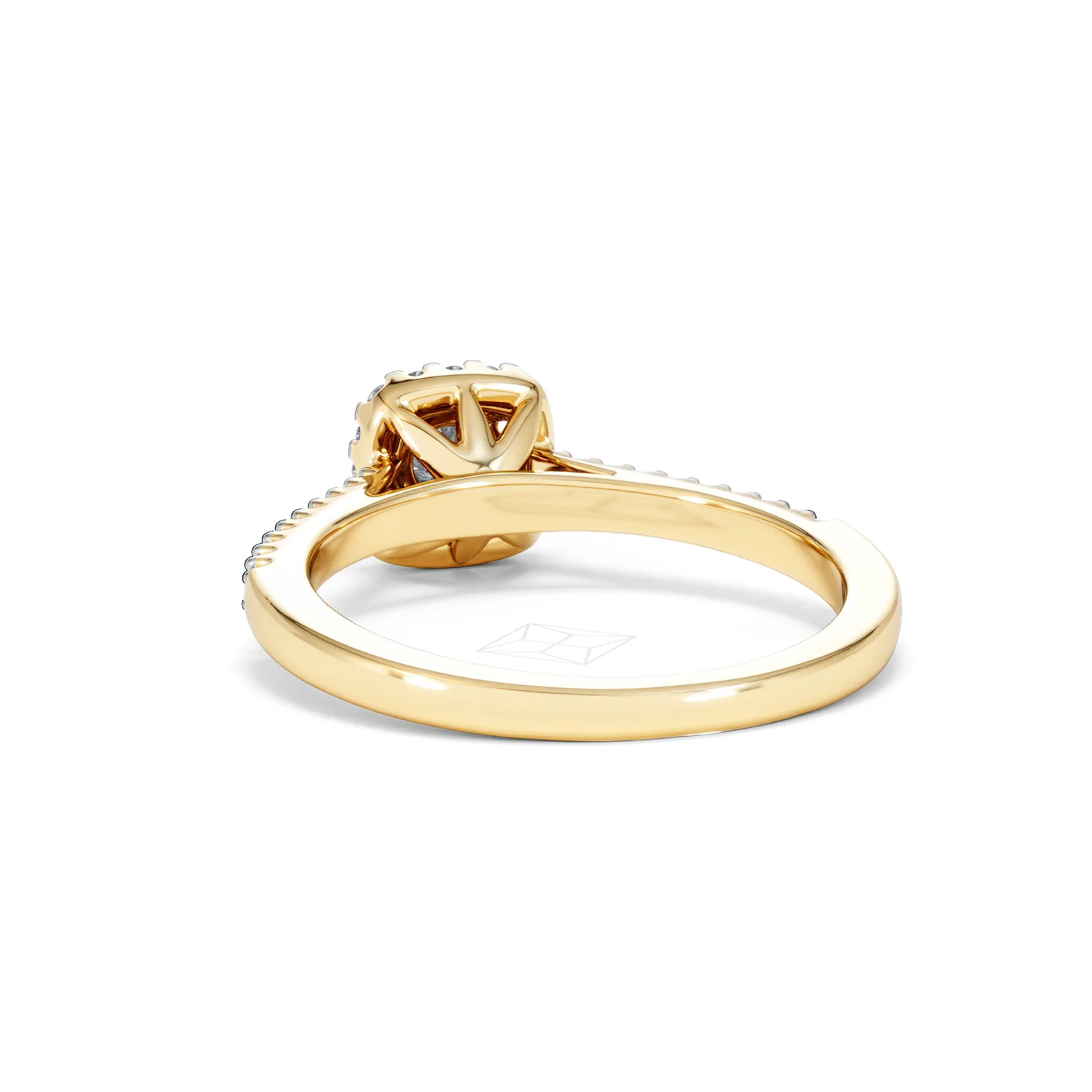 Masami Lab Diamond Halo Engagement Ring 0.25ct Pave Set in 18K Gold Vermeil - Image 54