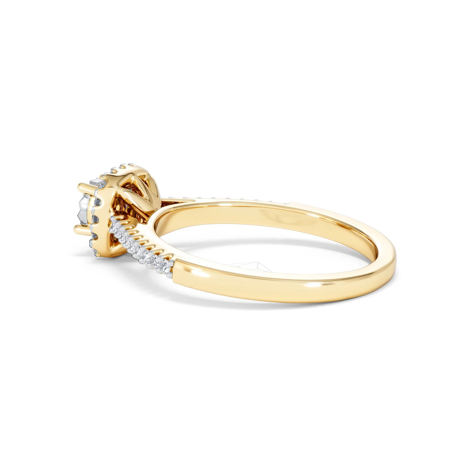 Masami Lab Diamond Halo Engagement Ring 0.25ct Pave Set in 18K Gold Vermeil - Image 64