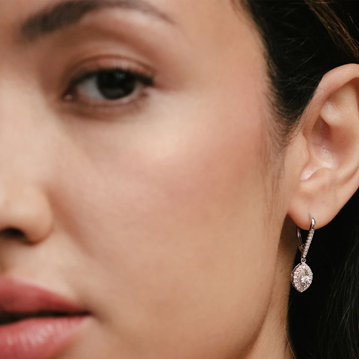 Masami Lab Diamond Marquise Earrings 0.30ct Pave Set in 925 Sterling Silver - Image 4