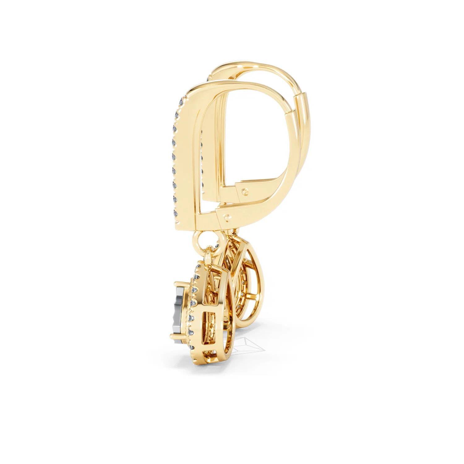 Masami Lab Diamond Pear Halo Earrings 0.20ct Pave Set in 18K Gold Vermeil - Image 66