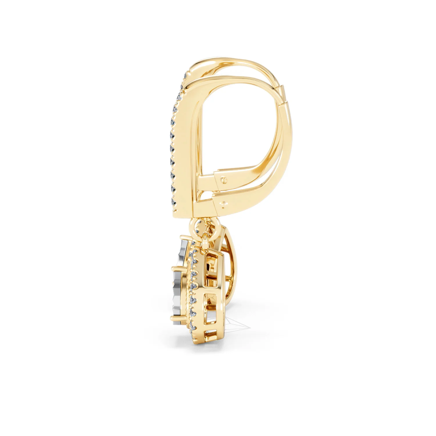 Masami Lab Diamond Pear Halo Earrings 0.20ct Pave Set in 18K Gold Vermeil - Image 68
