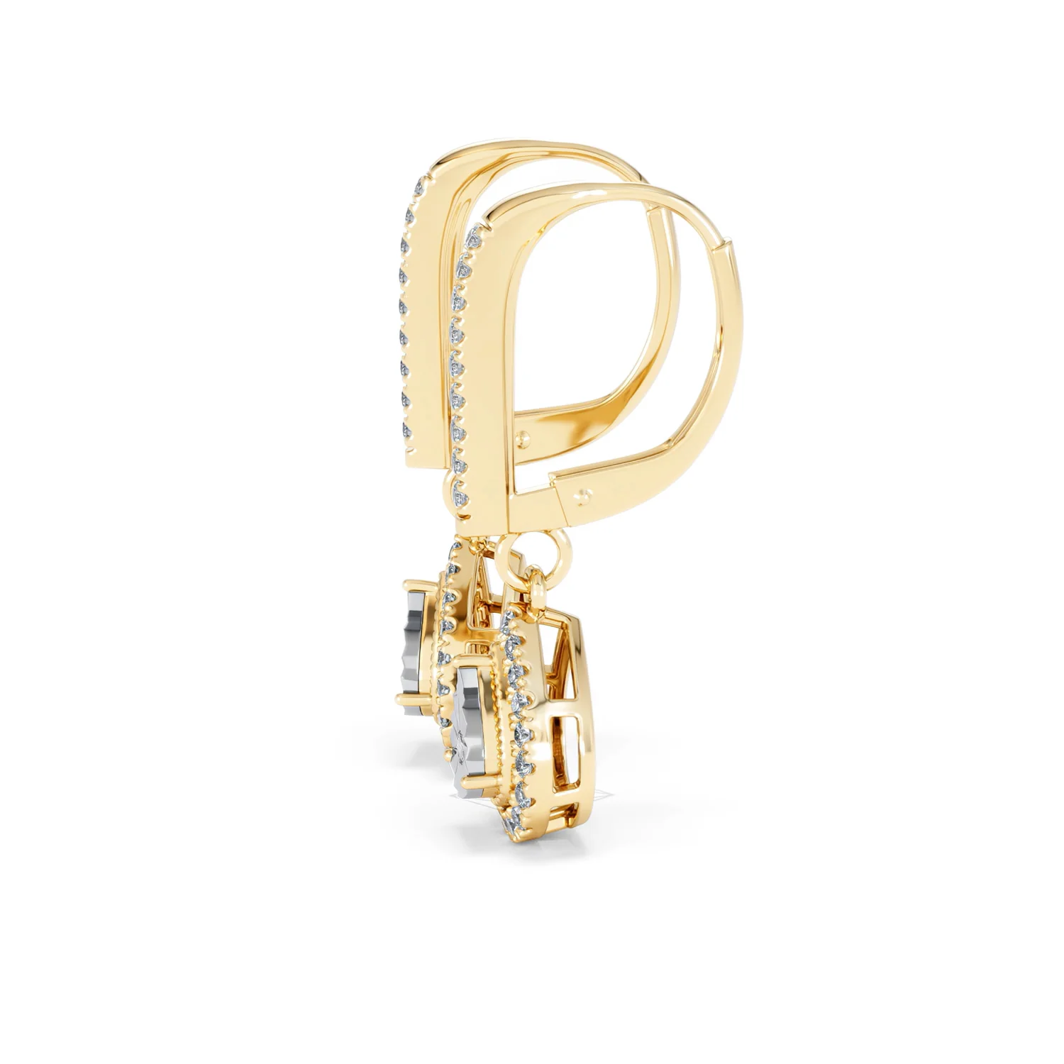 Masami Lab Diamond Pear Halo Earrings 0.20ct Pave Set in 18K Gold Vermeil - Image 71