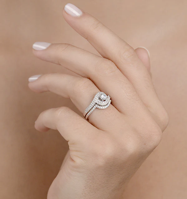 Matching Lab Diamond Engagement - Wedding Ring 1.25ct VS1 18K White Gold - Image 2