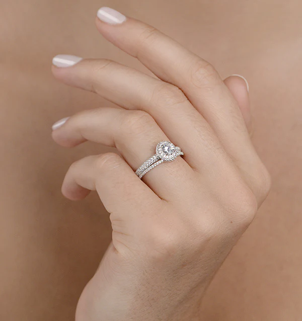 Matching Lab Diamond Engagement - Wedding Ring 1.50ct VS1 18K White Gold - Image 2