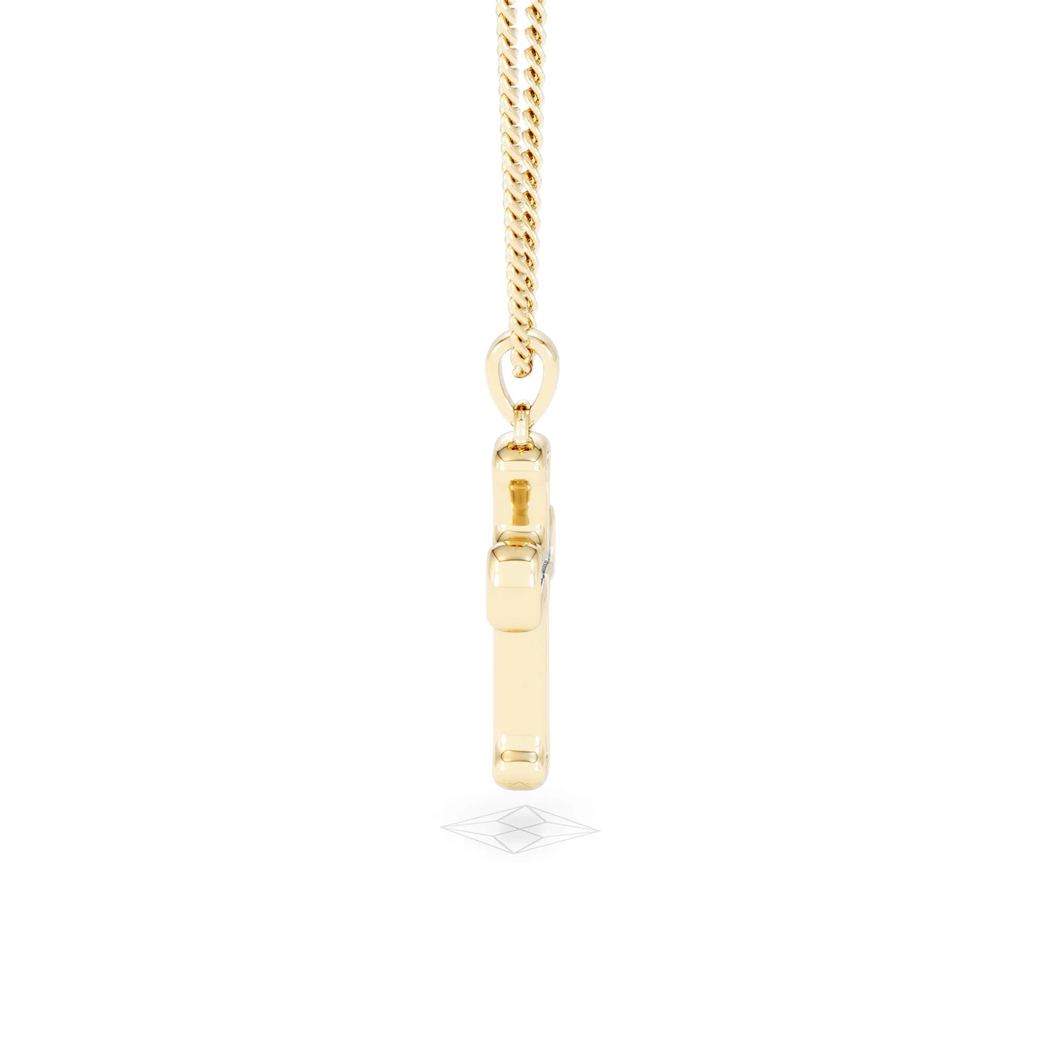 Men’s 0.15ct Lab Grown Diamond Cross Pendant Necklace in 18K Gold Vermeil - Image 27