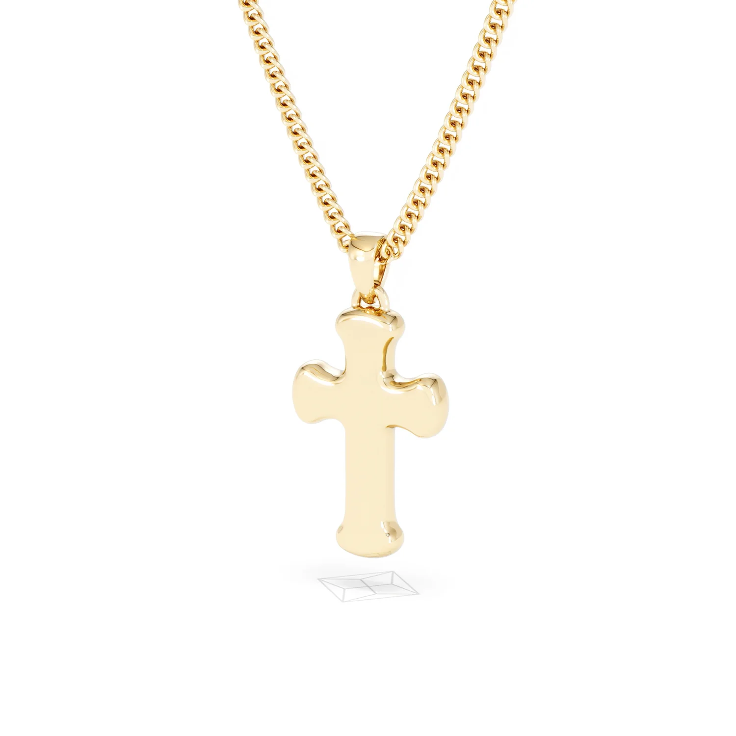 Men’s 0.15ct Lab Grown Diamond Cross Pendant Necklace in 18K Gold Vermeil - Image 42