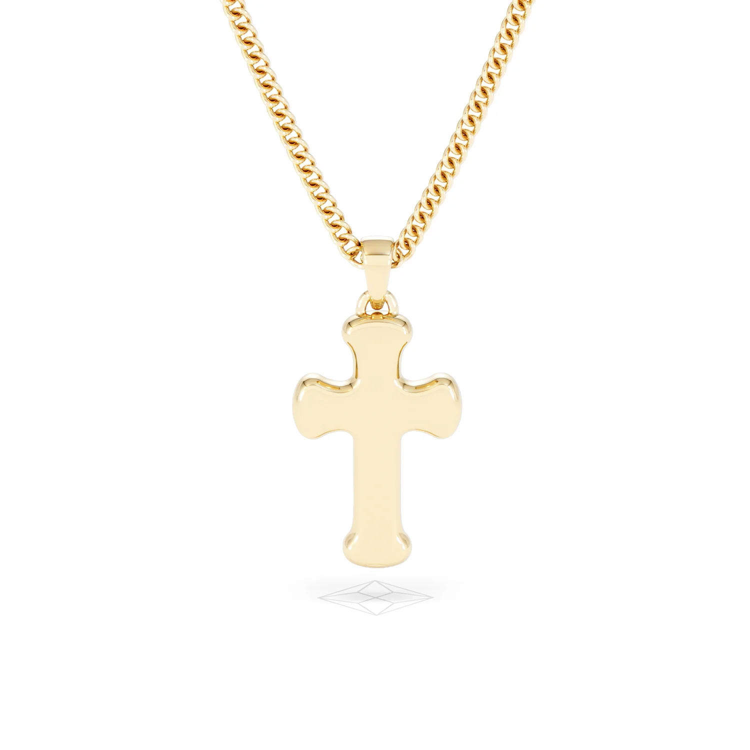 Men’s 0.15ct Lab Grown Diamond Cross Pendant Necklace in 18K Gold Vermeil - Image 48