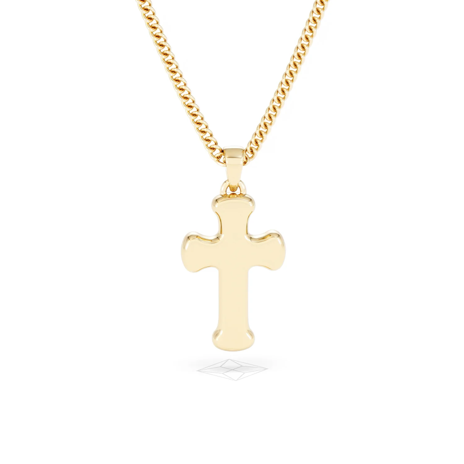 Men’s 0.15ct Lab Grown Diamond Cross Pendant Necklace in 18K Gold Vermeil - Image 49