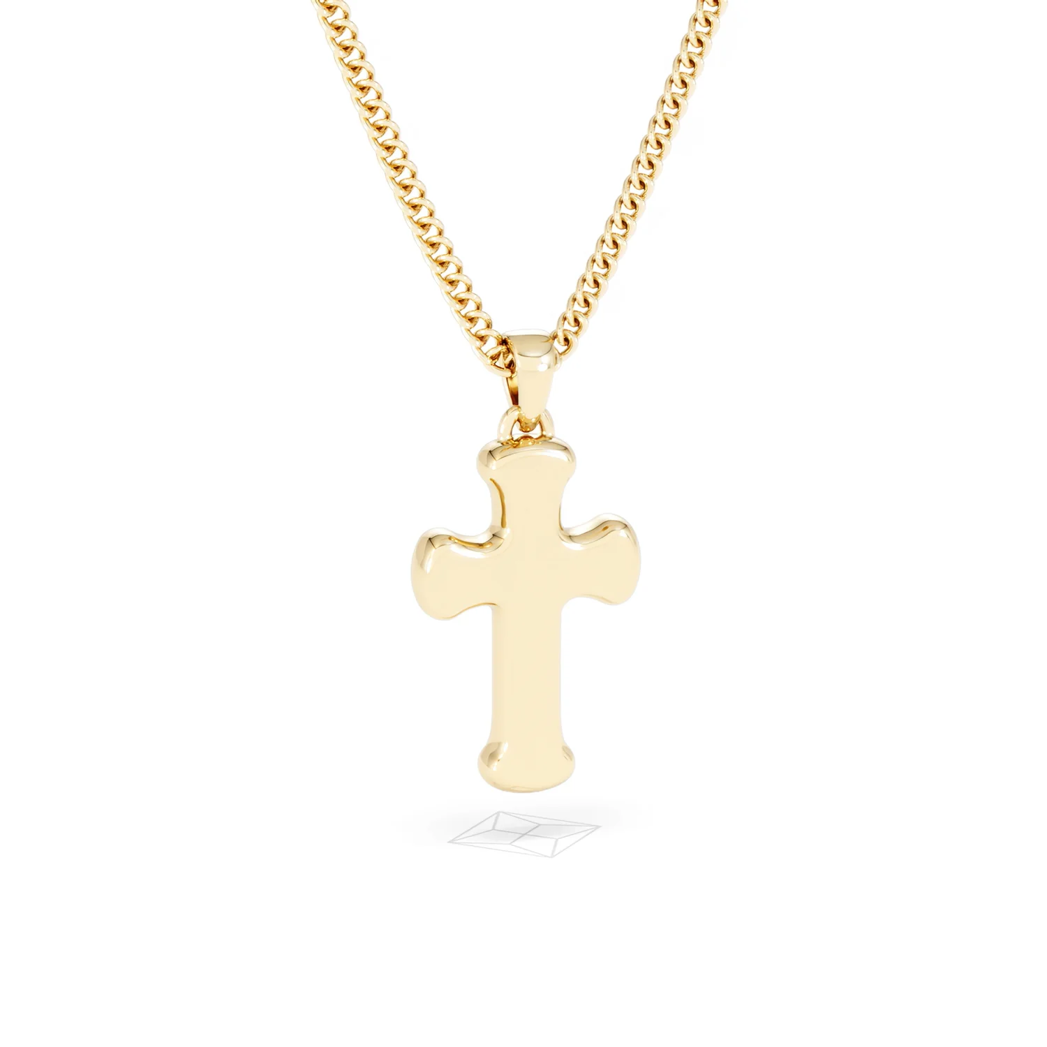 Men’s 0.15ct Lab Grown Diamond Cross Pendant Necklace in 18K Gold Vermeil - Image 52