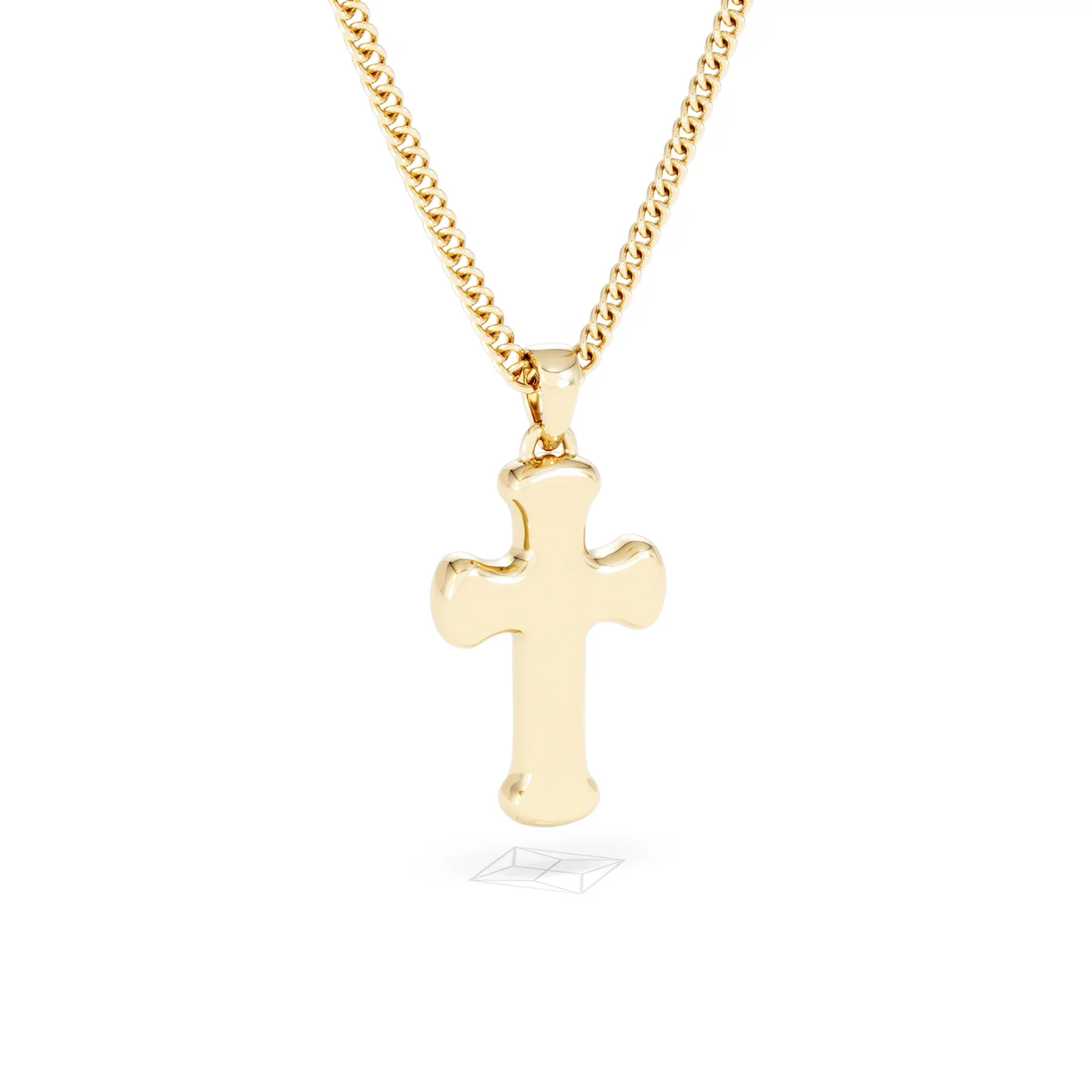 Men’s 0.15ct Lab Grown Diamond Cross Pendant Necklace in 18K Gold Vermeil - Image 53